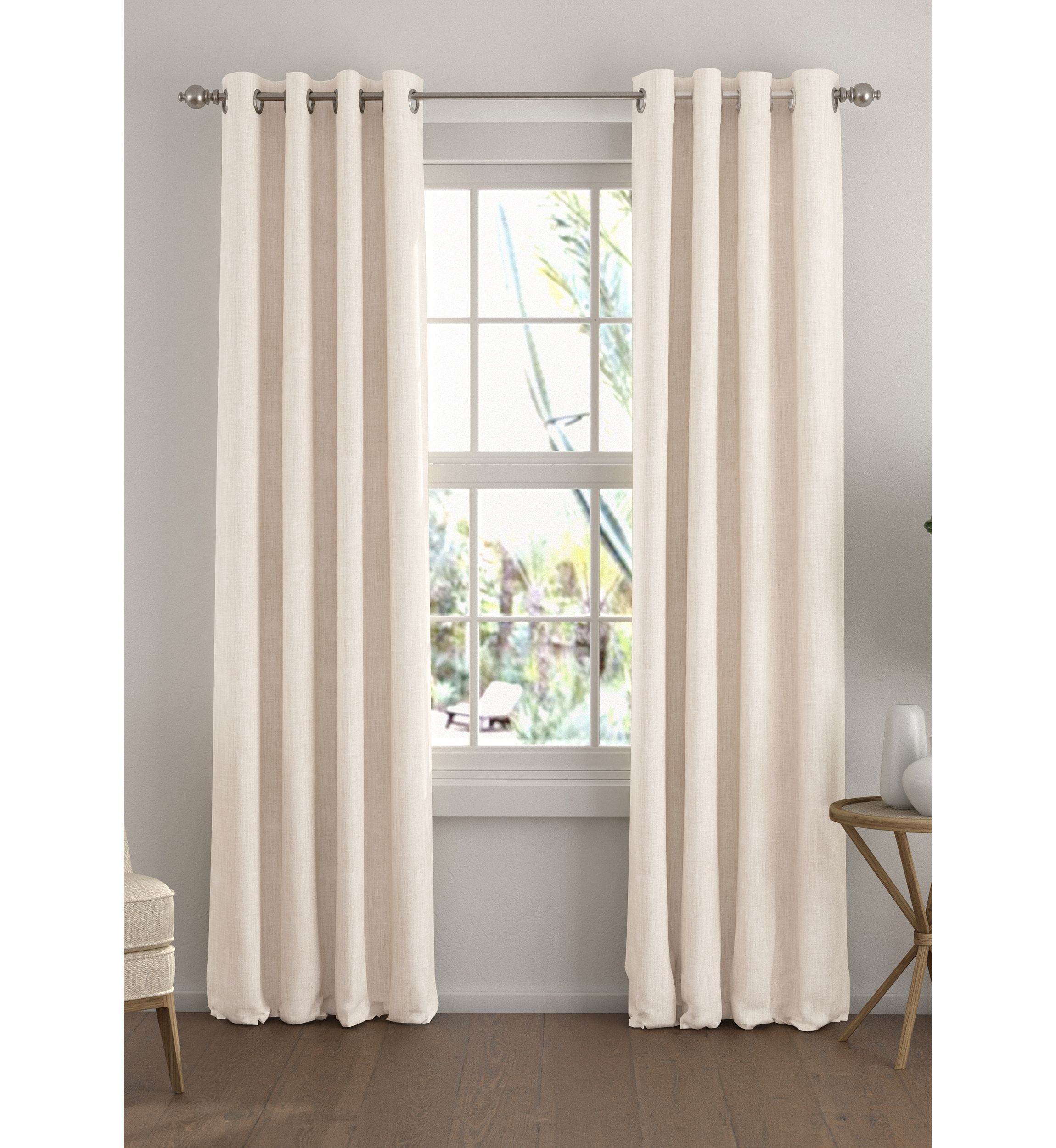 2 Panel 100% Total Blackout Grommet Curtains