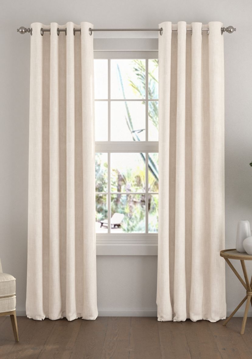 2 Panel 100% Total Blackout Grommet Curtains