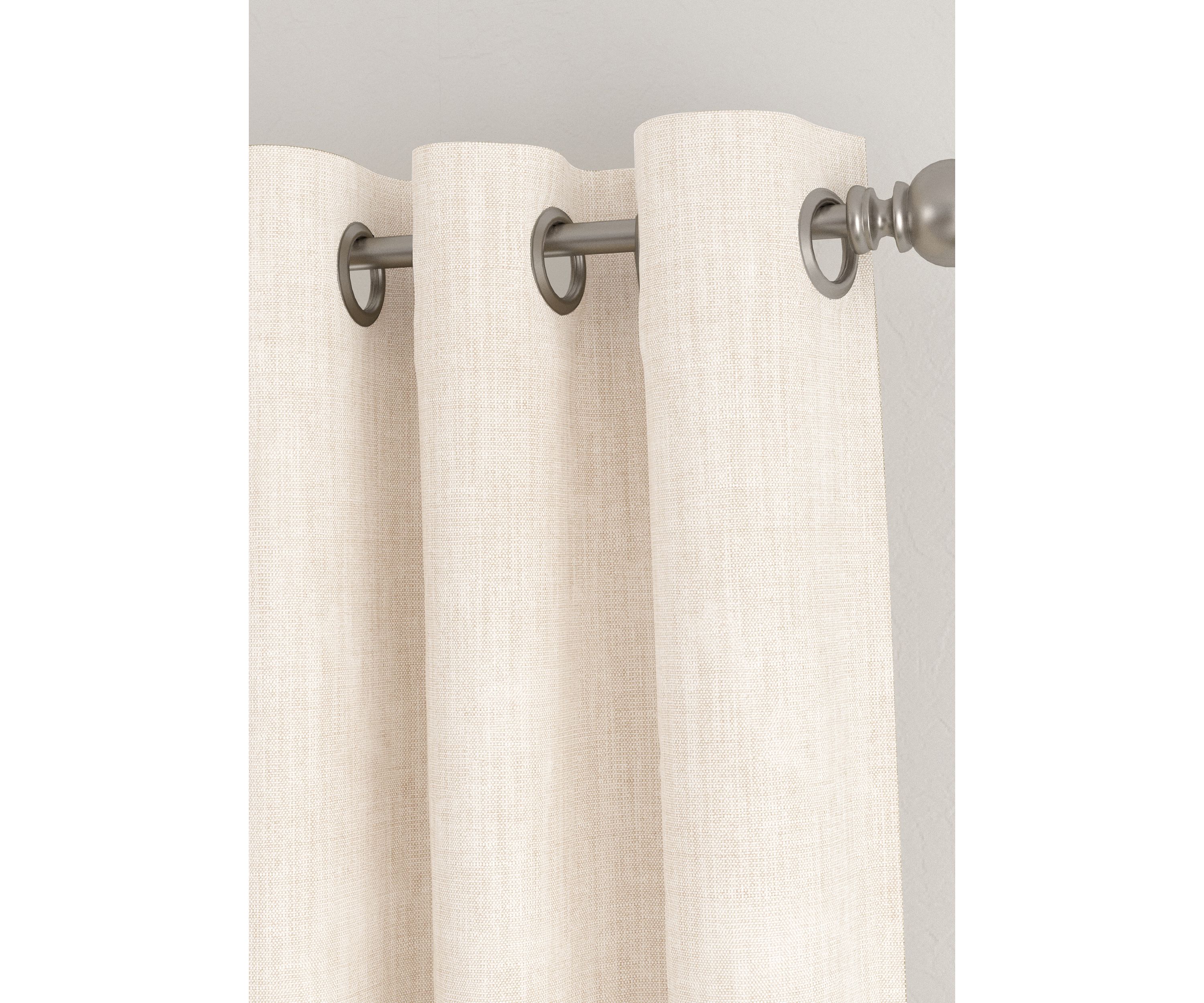 2 Panel 100% Total Blackout Grommet Curtains