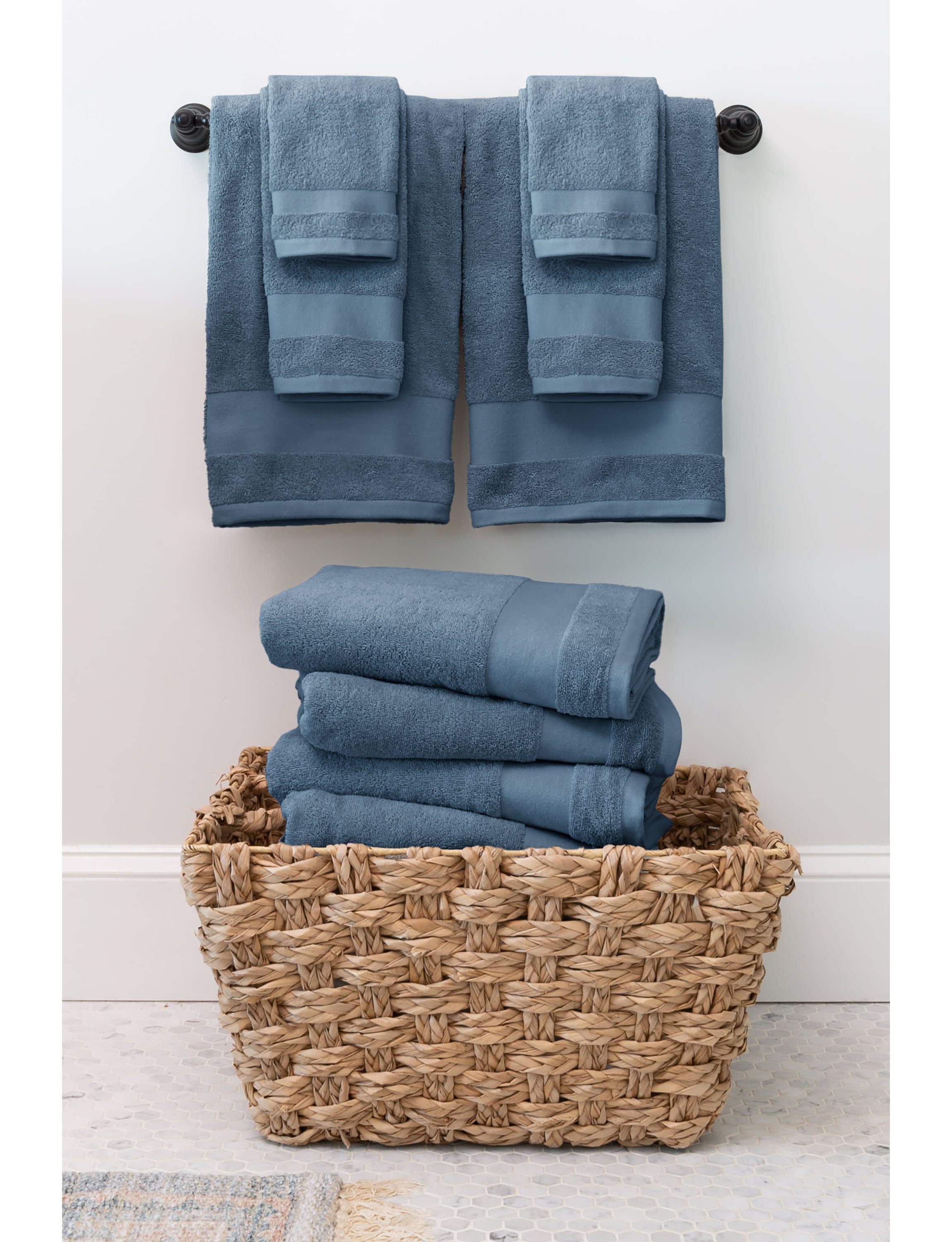 Towels 6-Pack 100% Cotton Bathroom Essentials
