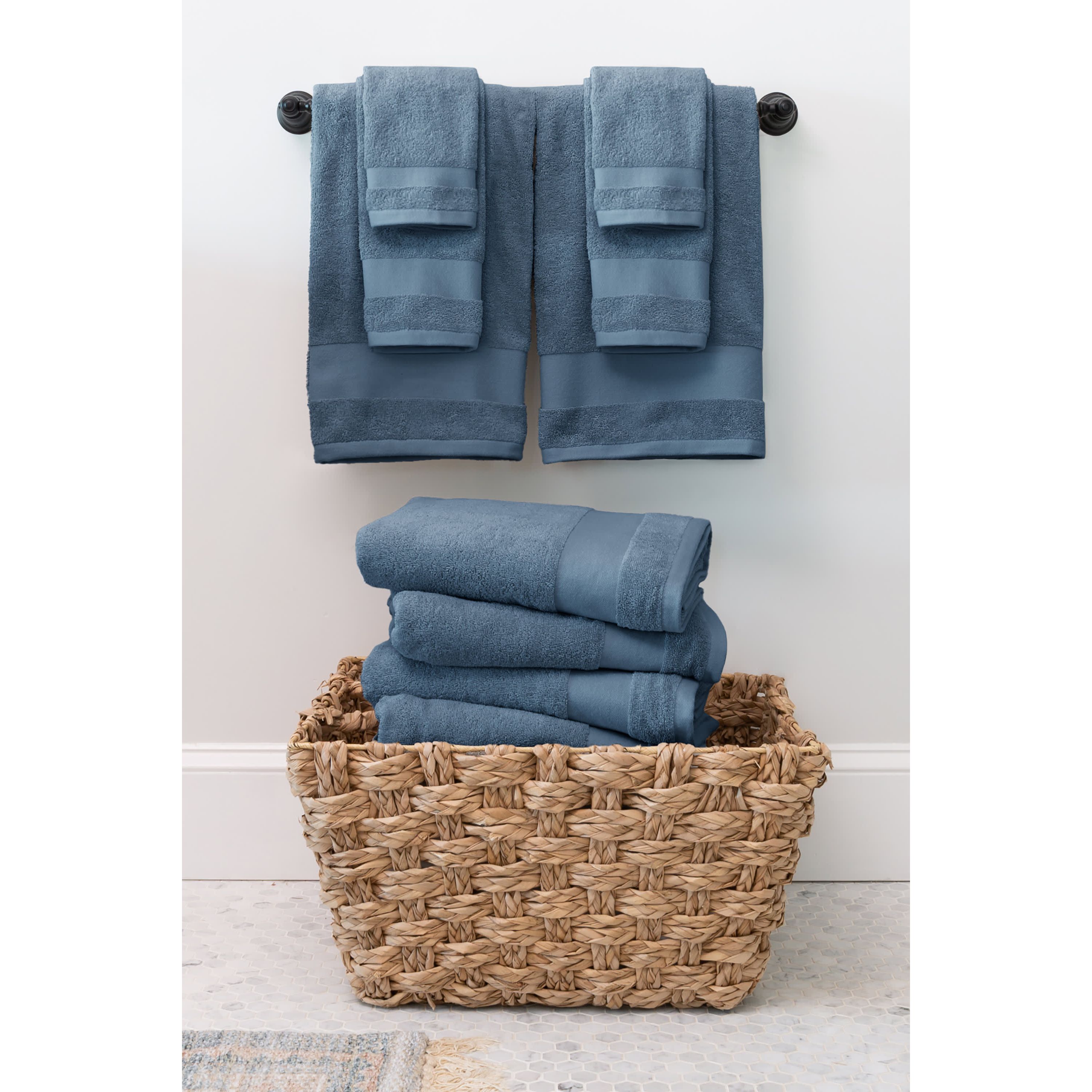 Towels 6-Pack 100% Cotton Bathroom Essentials