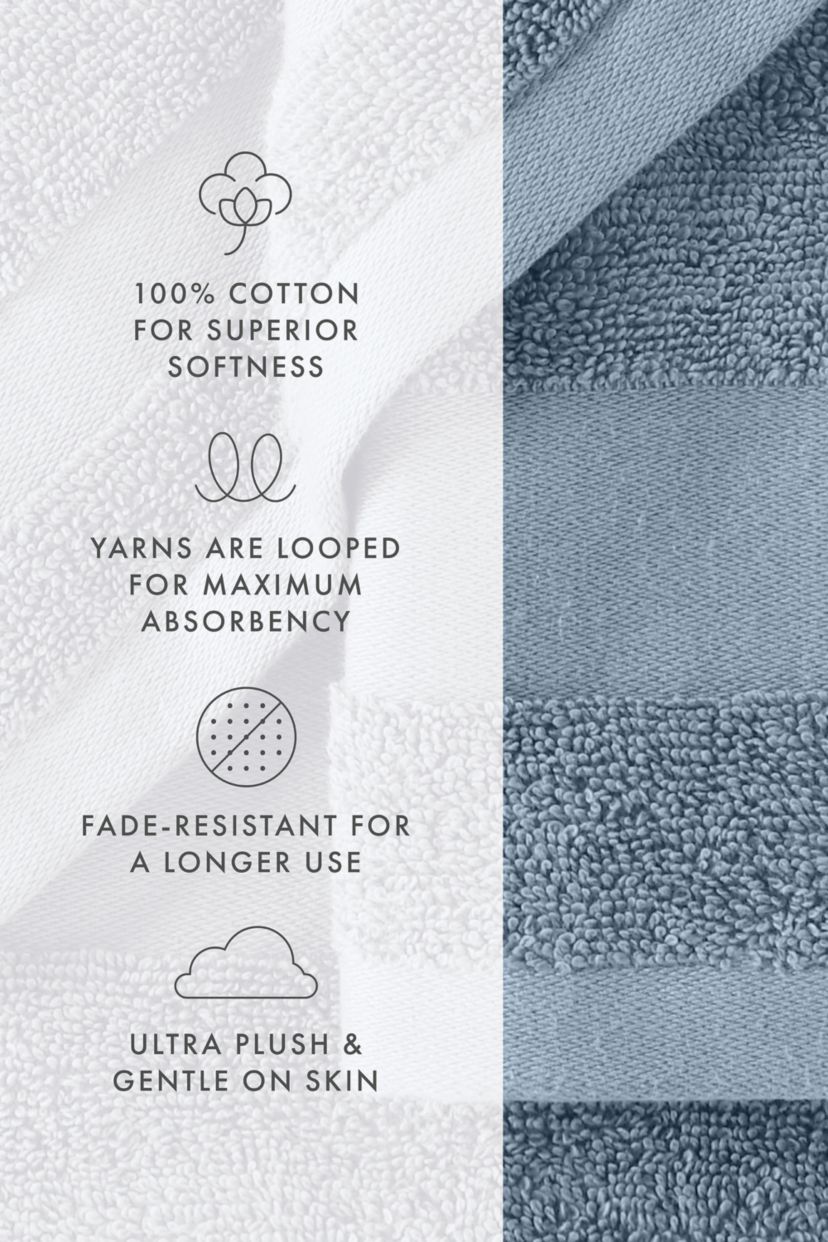 Towels 6-Pack 100% Cotton Bathroom Essentials