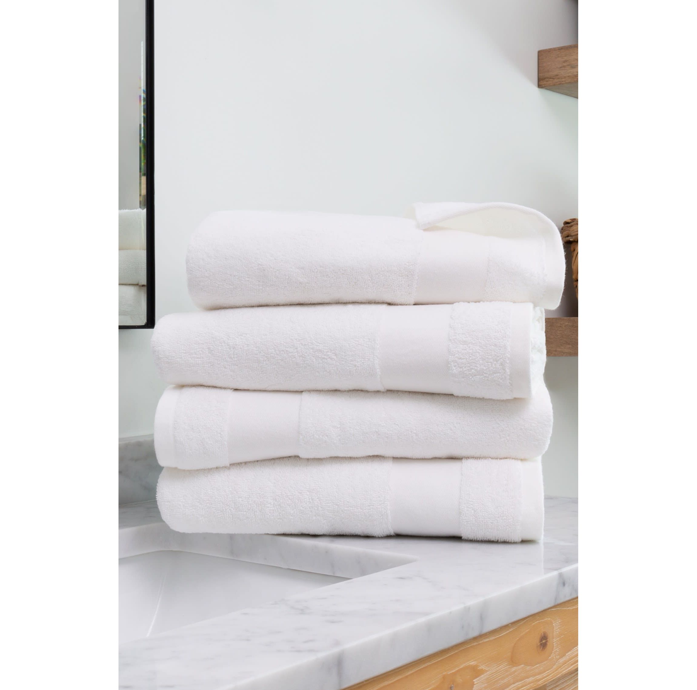 Towels 4-Pack 100% Cotton Bathroom Essentials