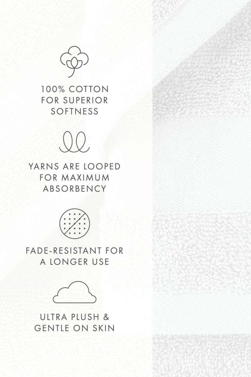 Towels 4-Pack 100% Cotton Bathroom Essentials