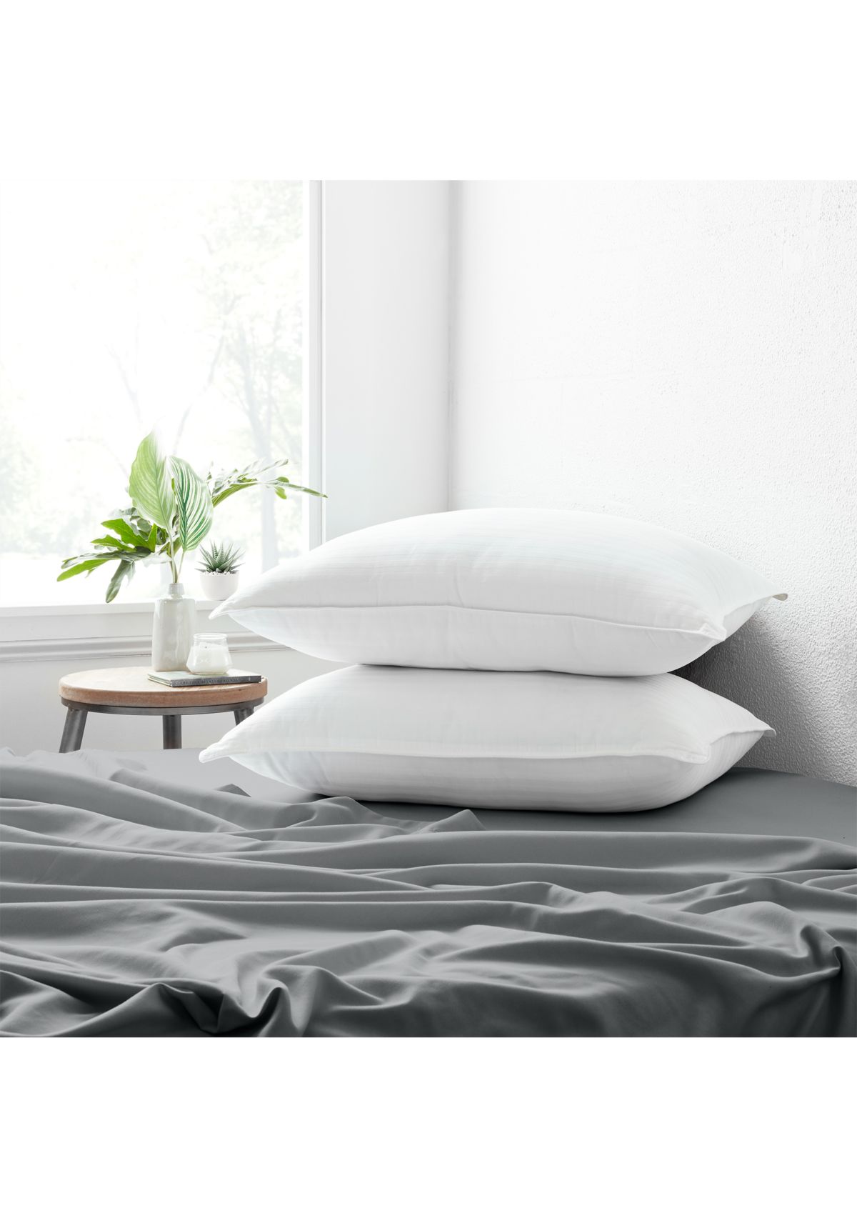 Plush Down Alternative Gel-Fiber Pillows - 2 Pack