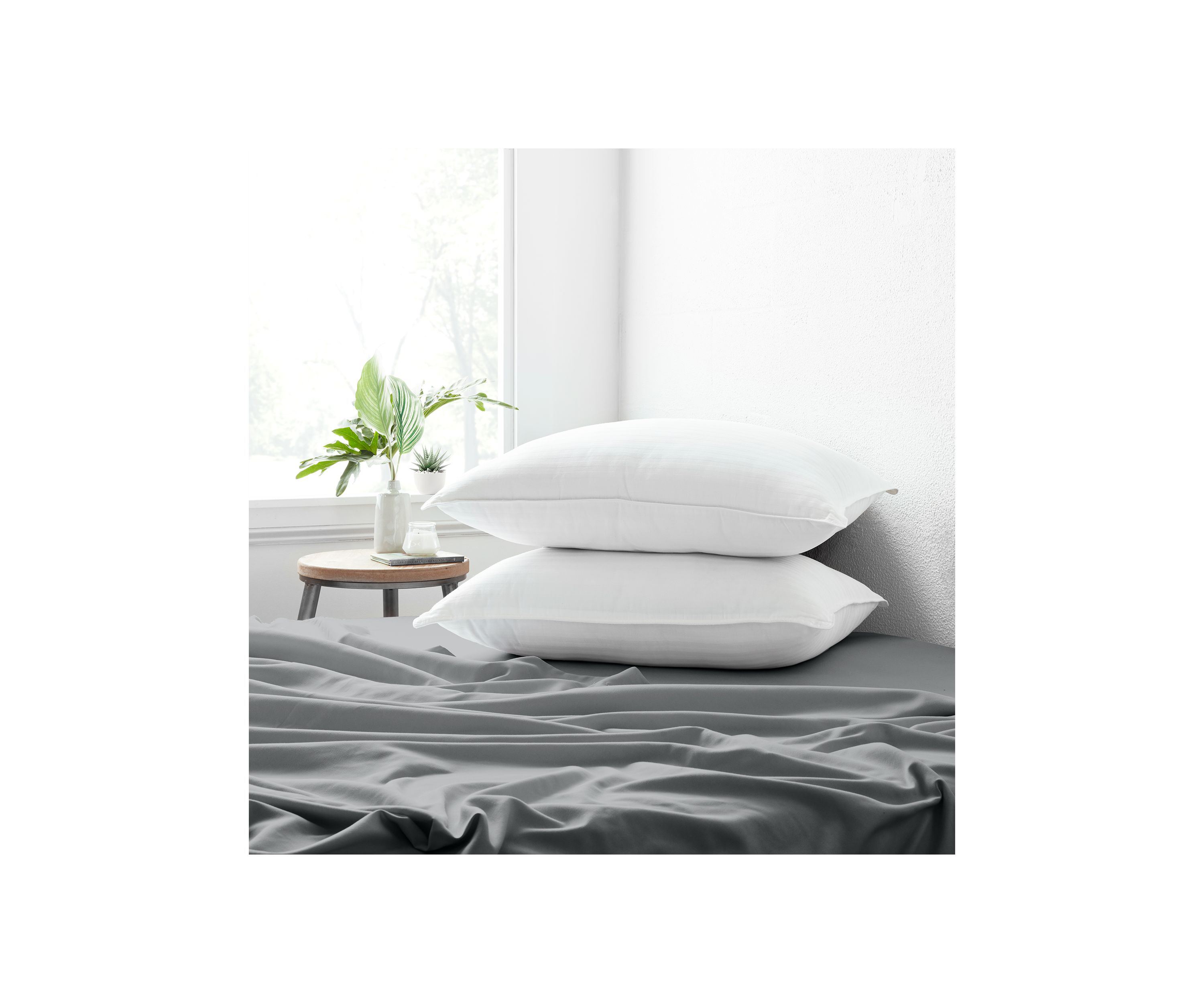 Plush Down Alternative Gel-Fiber Pillows - 2 Pack