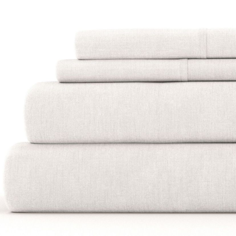Becky Cameron Linen & Rayon from Bamboo Blend 4 Piece Sheet Set