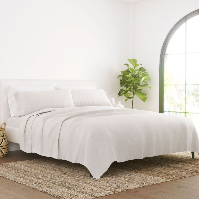 Becky Cameron Linen & Rayon from Bamboo Blend 4 Piece Sheet Set