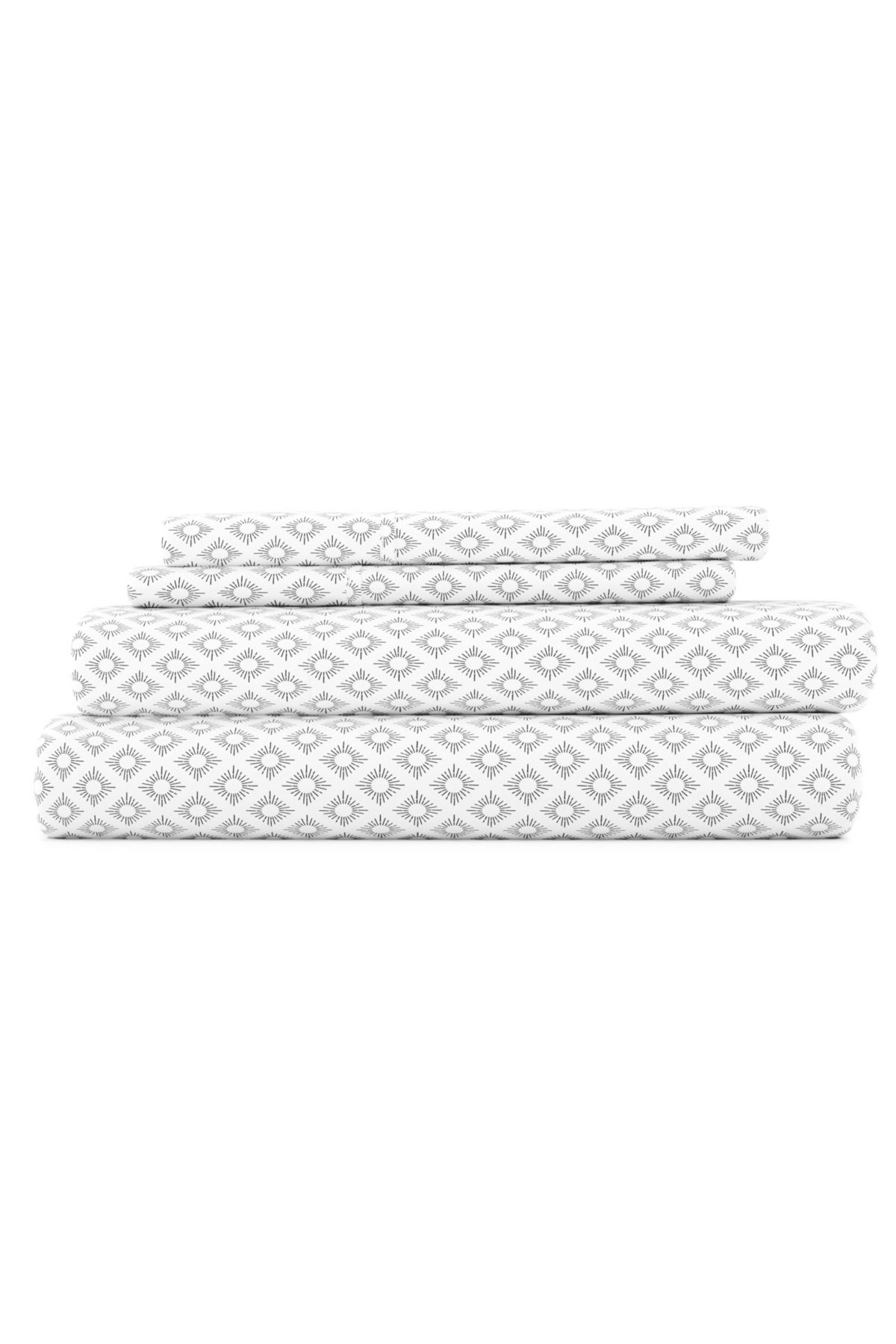 Sheet Set 3-Piece Patterned Microfiber Classic Essentials Ultra Soft Bedding