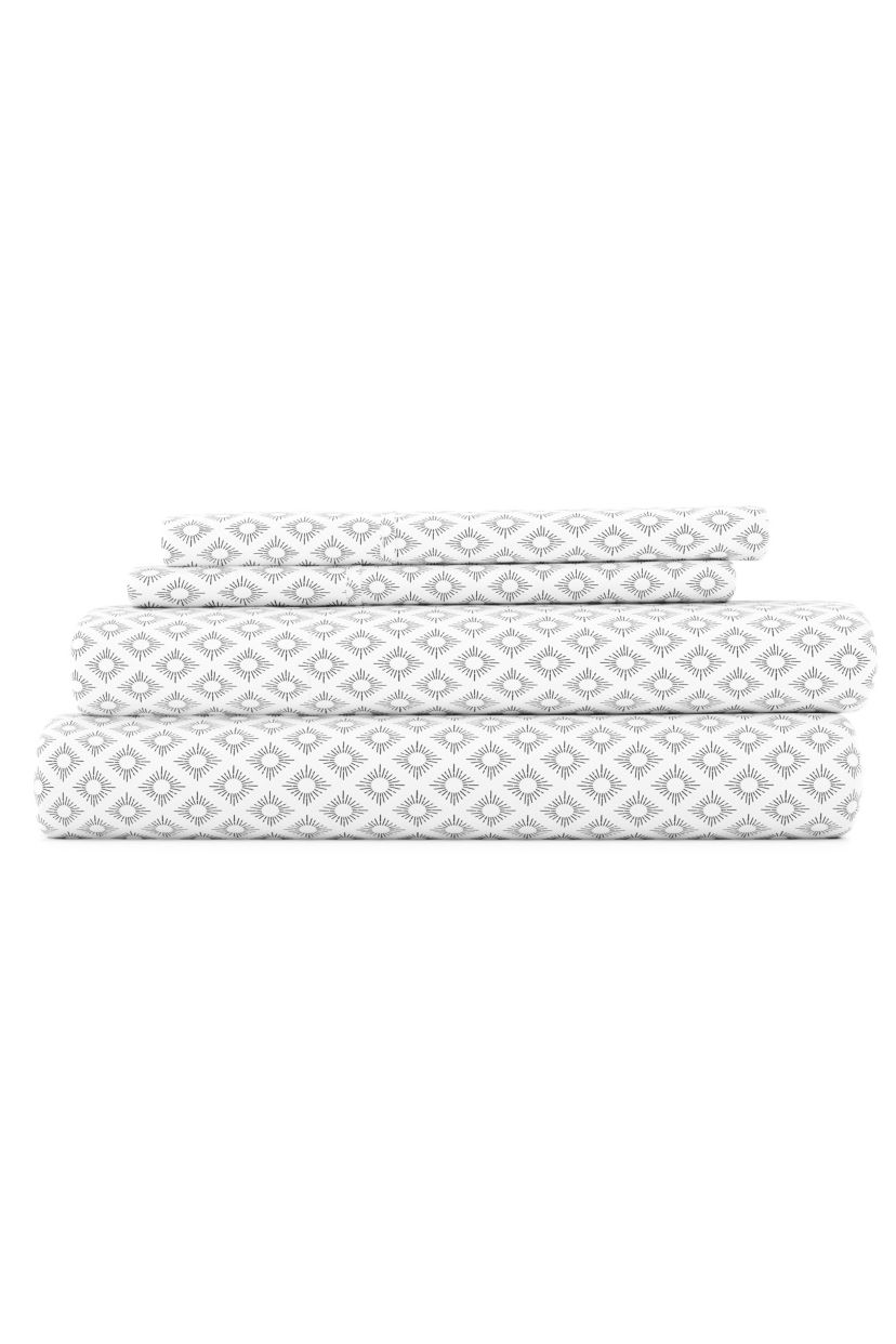 Sheet Set 3-Piece Patterned Microfiber Classic Essentials Ultra Soft Bedding