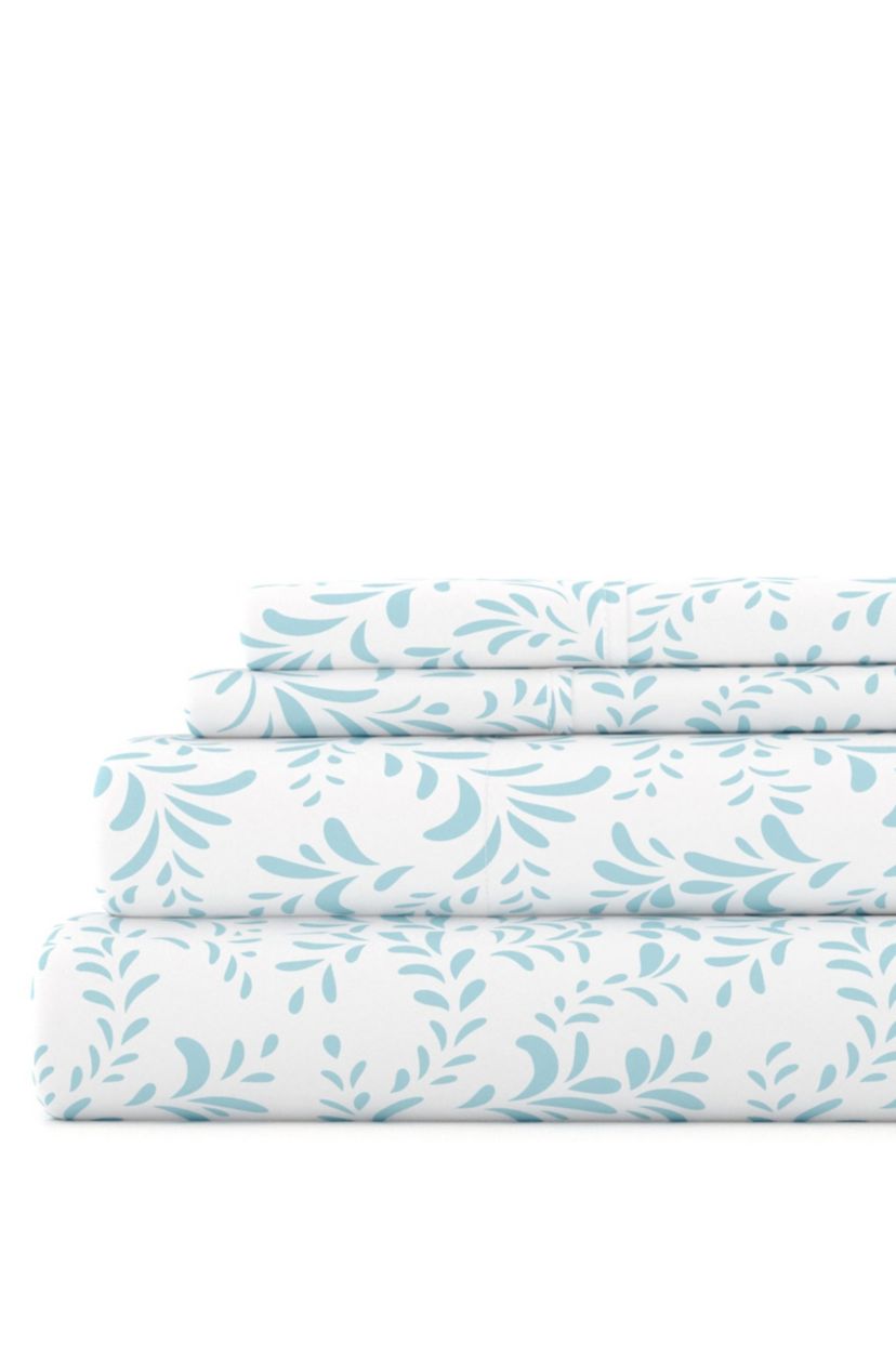 Sheet Set 4-Piece Patterned Microfiber Bohemian Ultra Soft Bedding