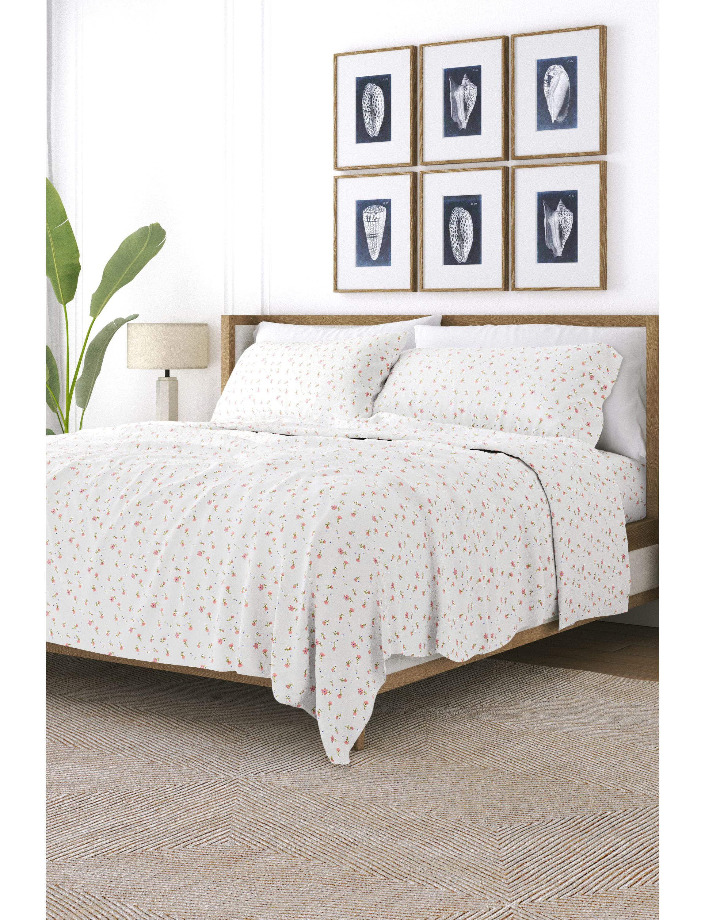 Sheet Set 4-Piece Patterned Microfiber Classic Essentials Ultra Soft Bedding