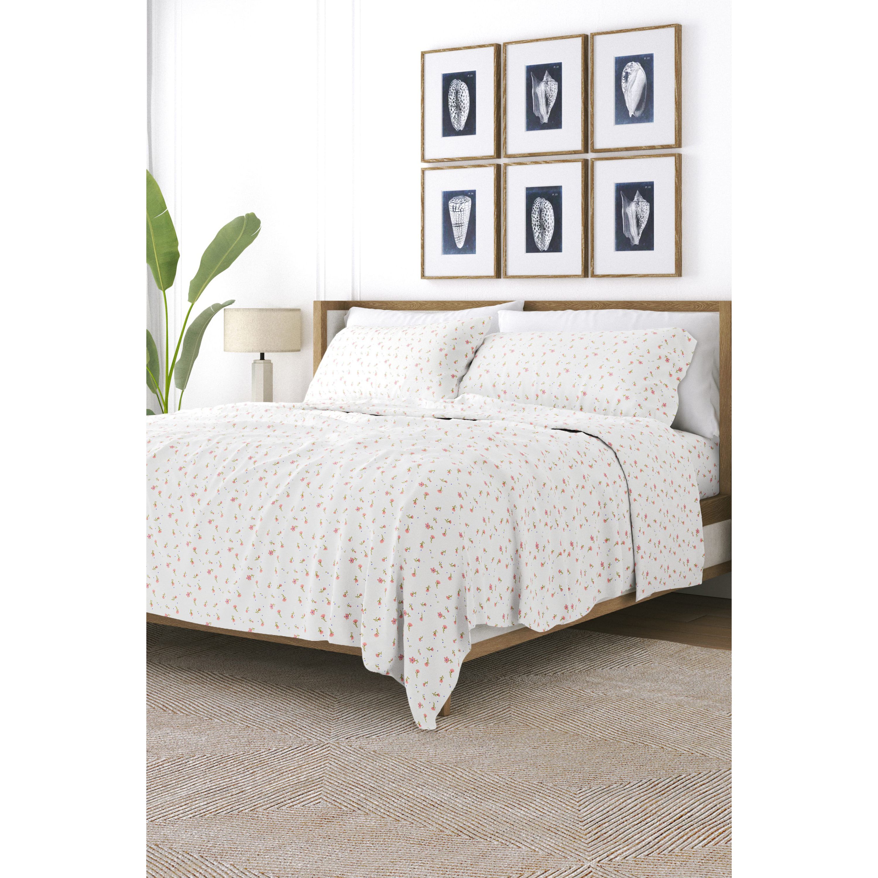 Sheet Set 4-Piece Patterned Microfiber Classic Essentials Ultra Soft Bedding
