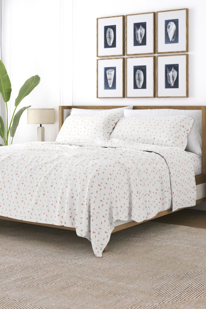 Sheet Set 4-Piece Patterned Microfiber Classic Essentials Ultra Soft Bedding