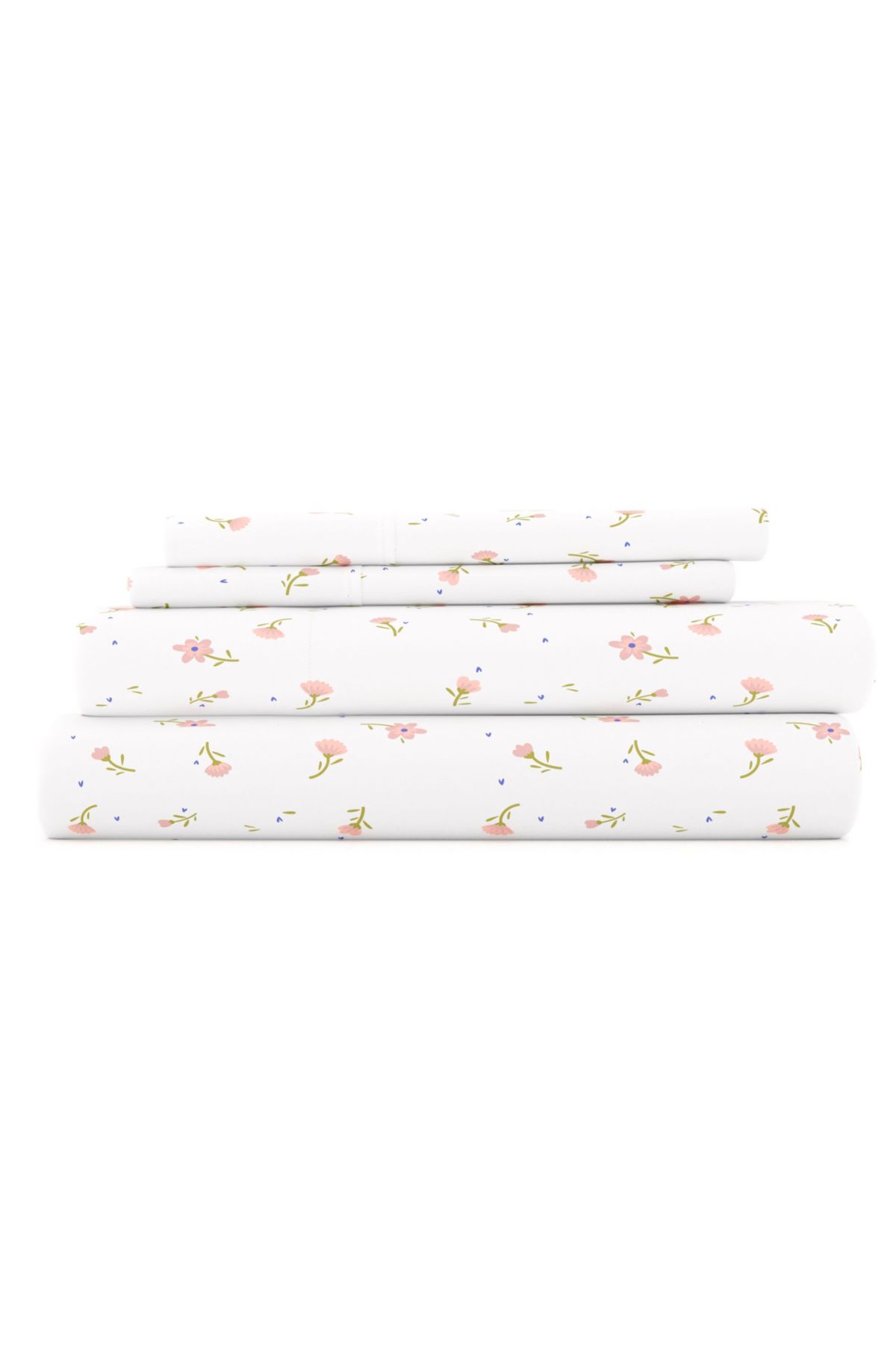 Sheet Set 4-Piece Patterned Microfiber Classic Essentials Ultra Soft Bedding