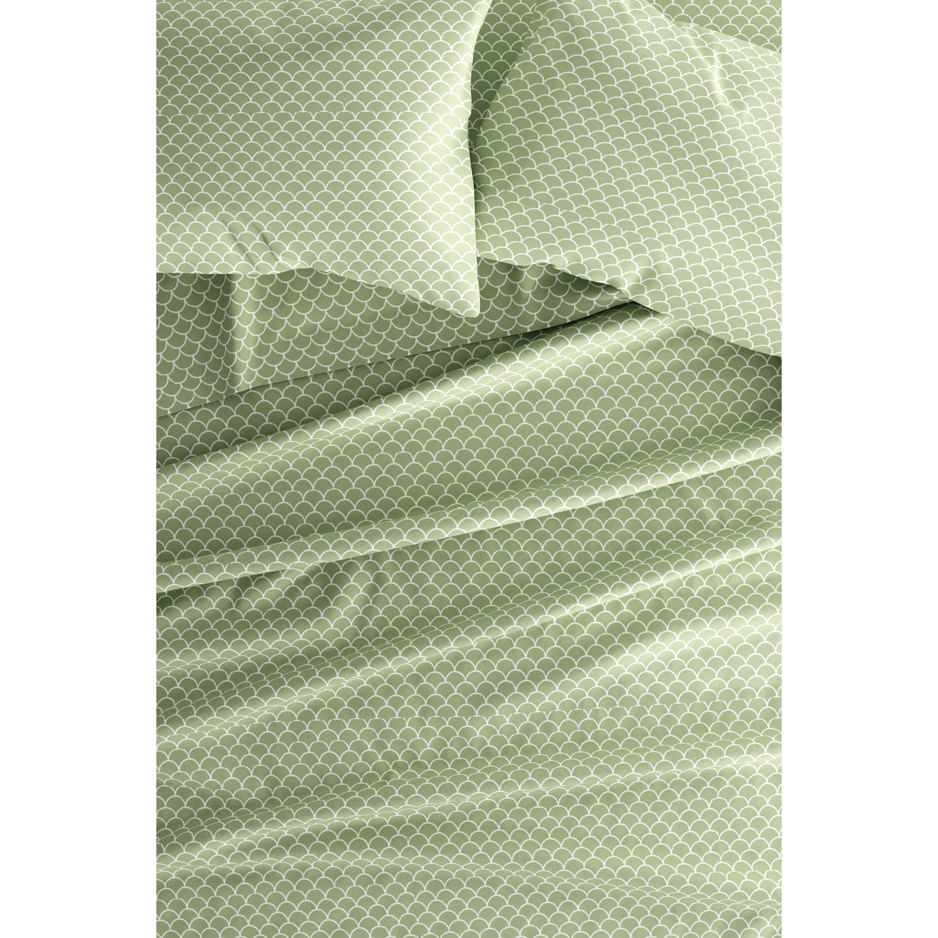 Sheet Set 4-Piece Patterned Microfiber Geometric Ultra Soft Bedding
