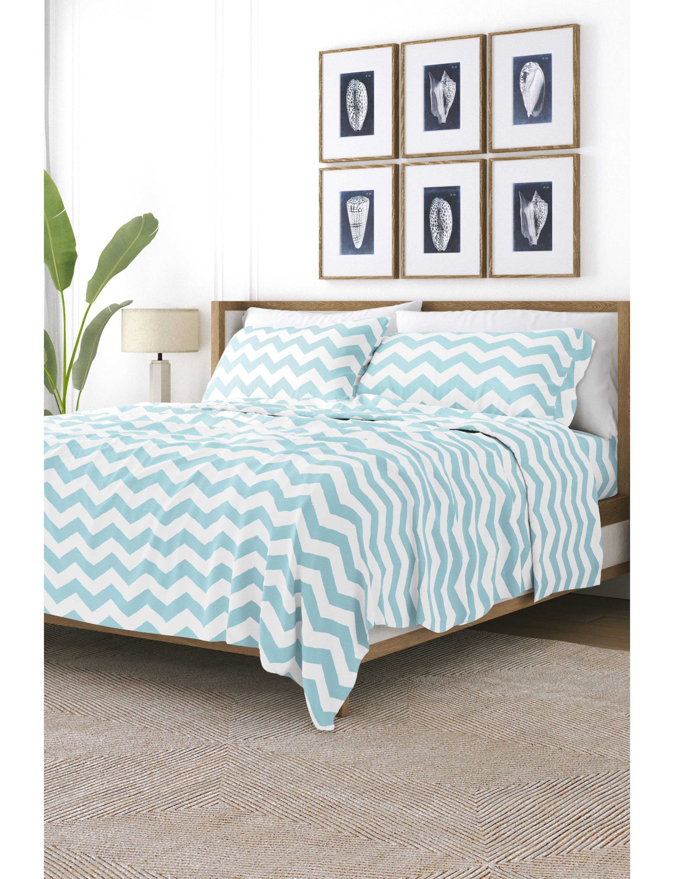 Sheet Set 4-Piece Patterned Microfiber Geometric Ultra Soft Bedding
