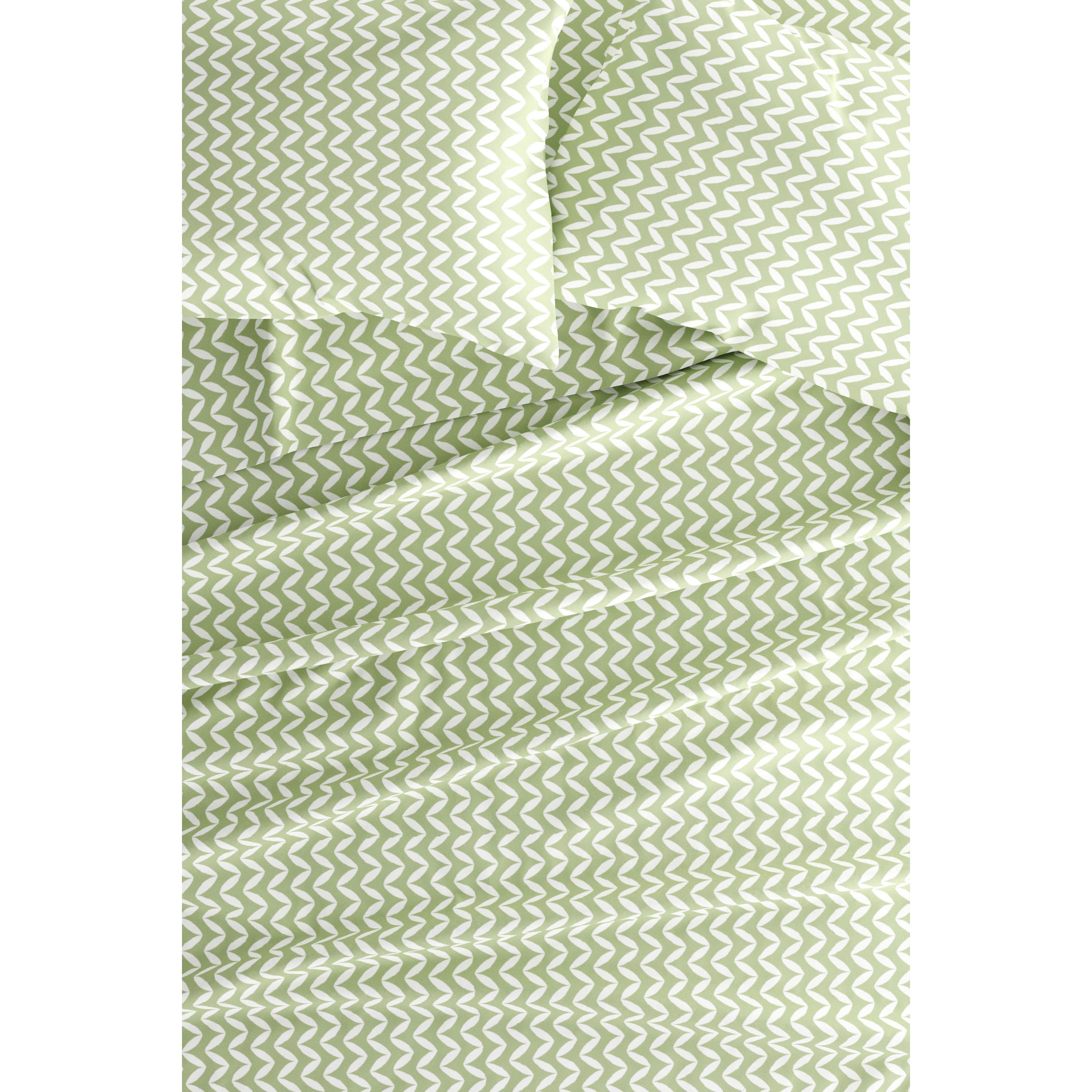 Sheet Set 4-Piece Patterned Microfiber Geometric Ultra Soft Bedding