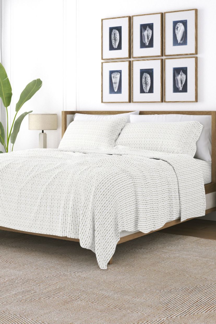 Sheet Set 3-Piece Patterned Microfiber Modern Elegance Ultra Soft Bedding