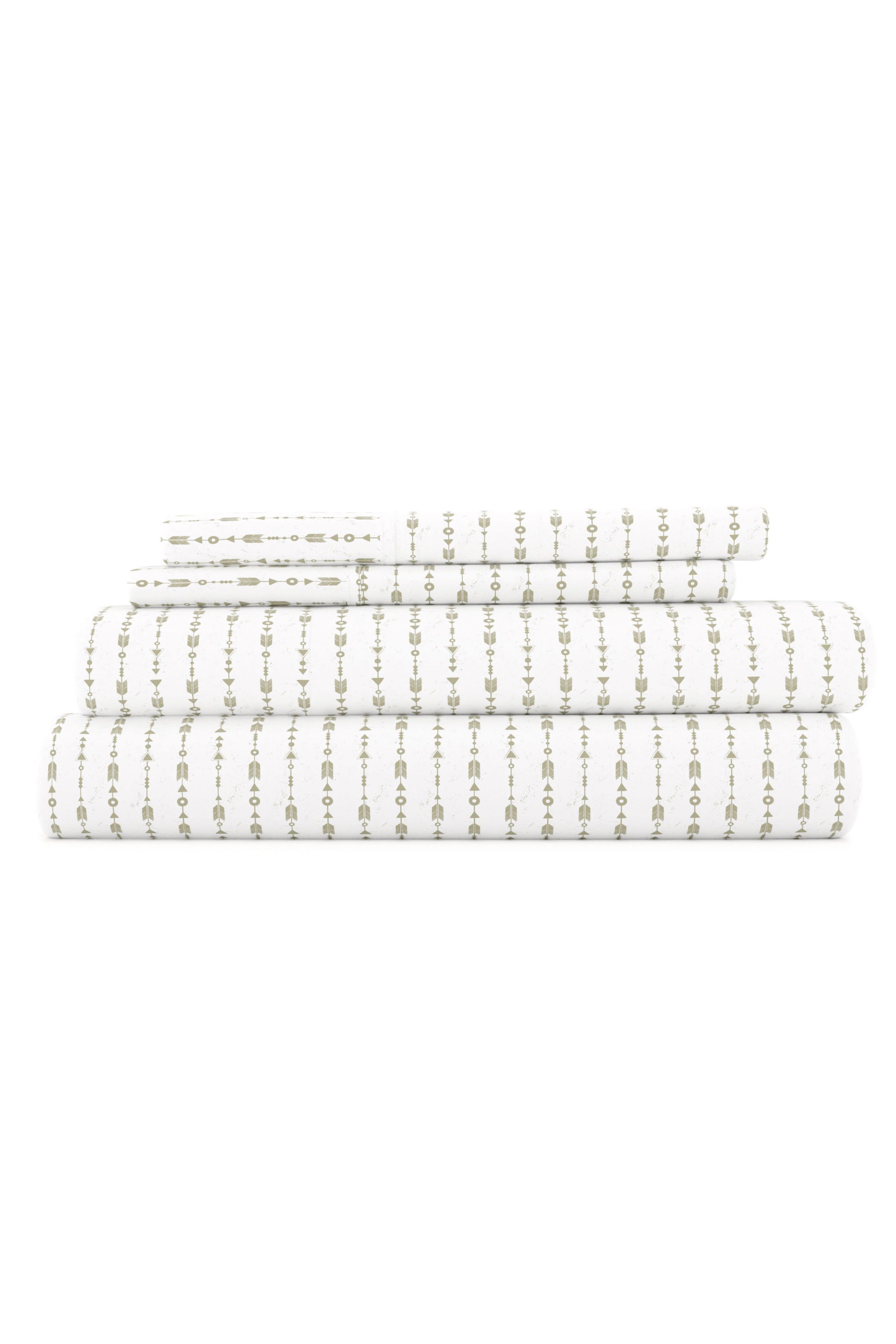 Sheet Set 3-Piece Patterned Microfiber Modern Elegance Ultra Soft Bedding