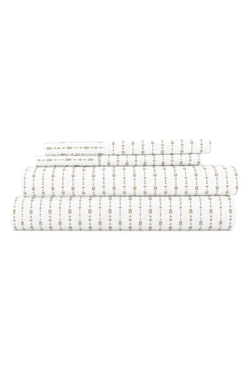 Sheet Set 3-Piece Patterned Microfiber Modern Elegance Ultra Soft Bedding