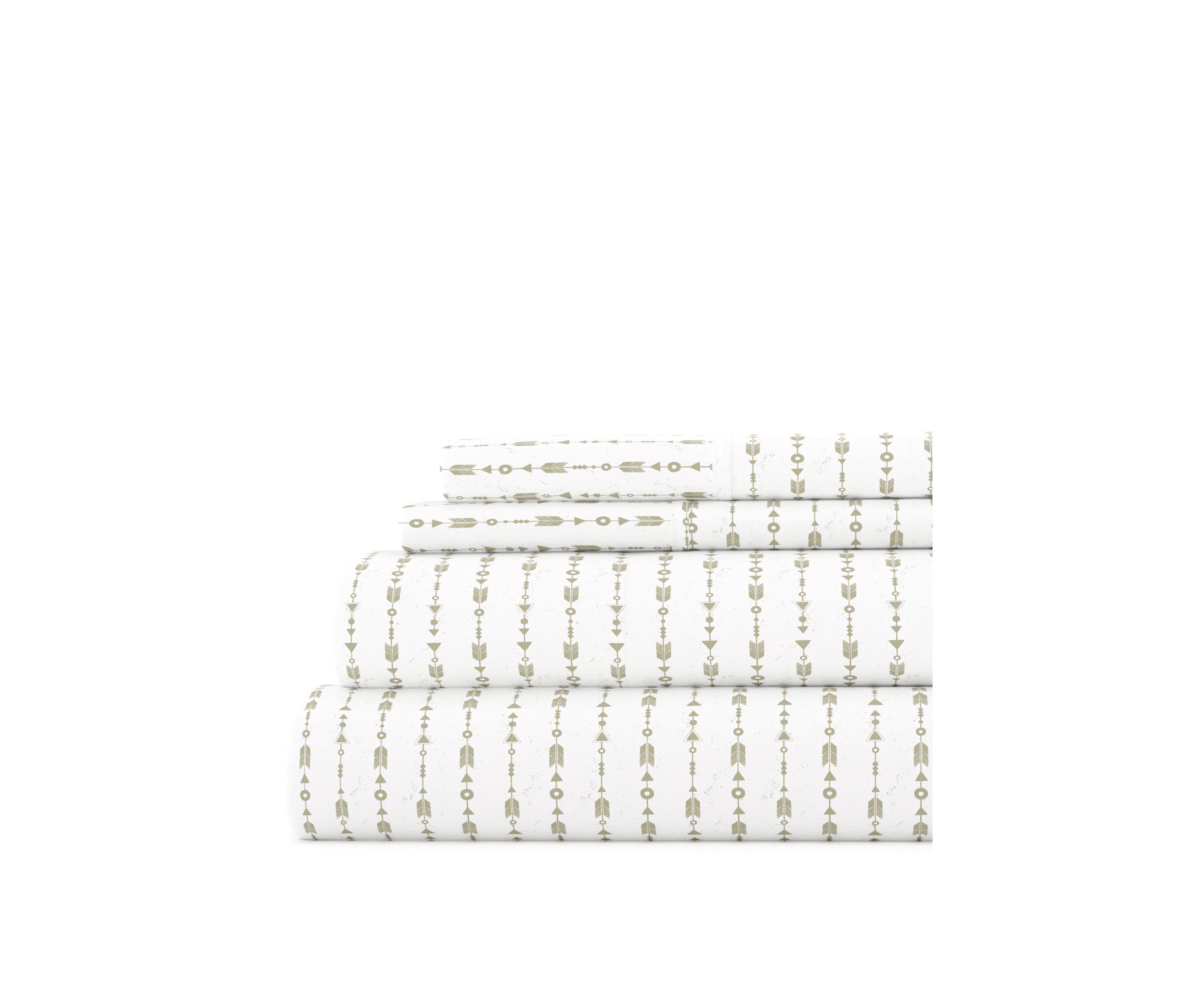 Sheet Set 3-Piece Patterned Microfiber Modern Elegance Ultra Soft Bedding