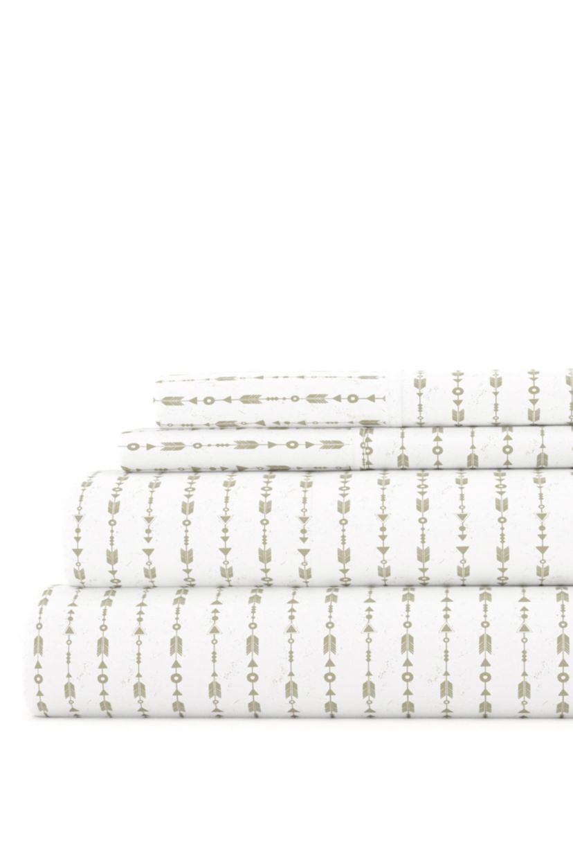 Sheet Set 3-Piece Patterned Microfiber Modern Elegance Ultra Soft Bedding