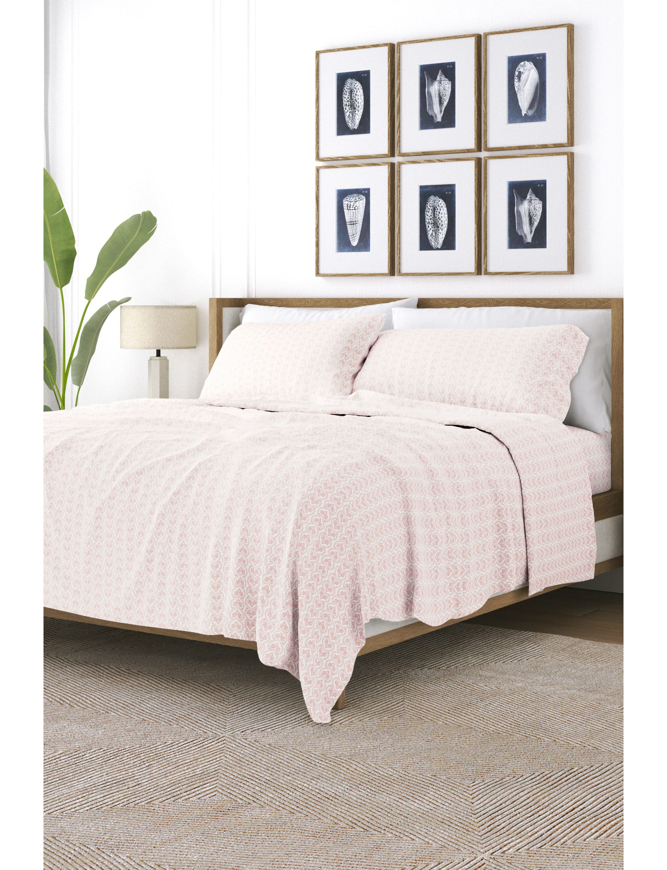Sheet Set 4-Piece Patterned Microfiber Classic Essentials Ultra Soft Bedding