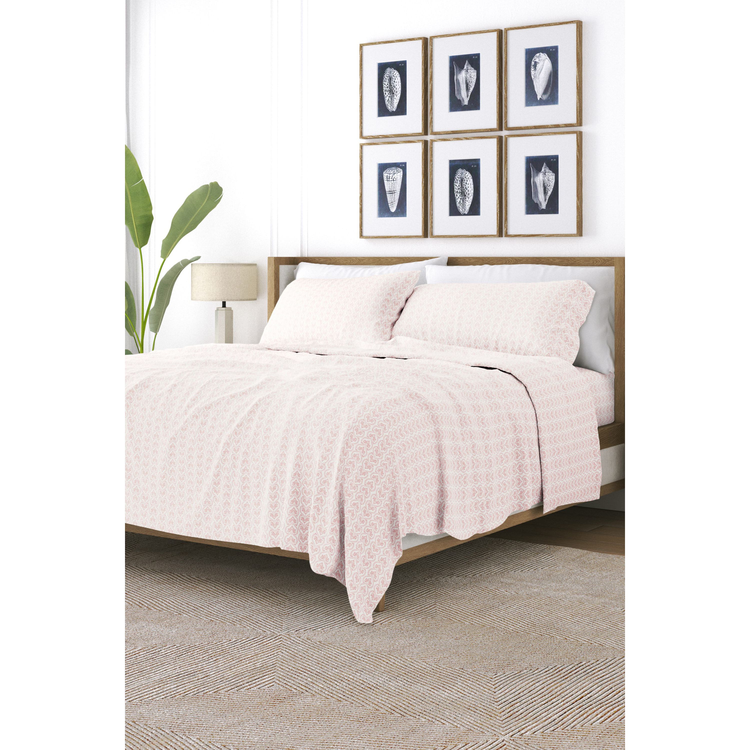 Sheet Set 4-Piece Patterned Microfiber Classic Essentials Ultra Soft Bedding