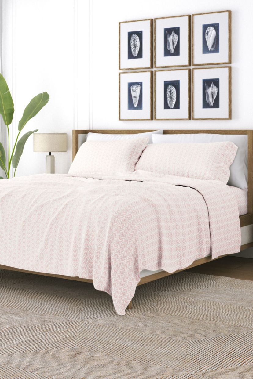 Sheet Set 4-Piece Patterned Microfiber Classic Essentials Ultra Soft Bedding