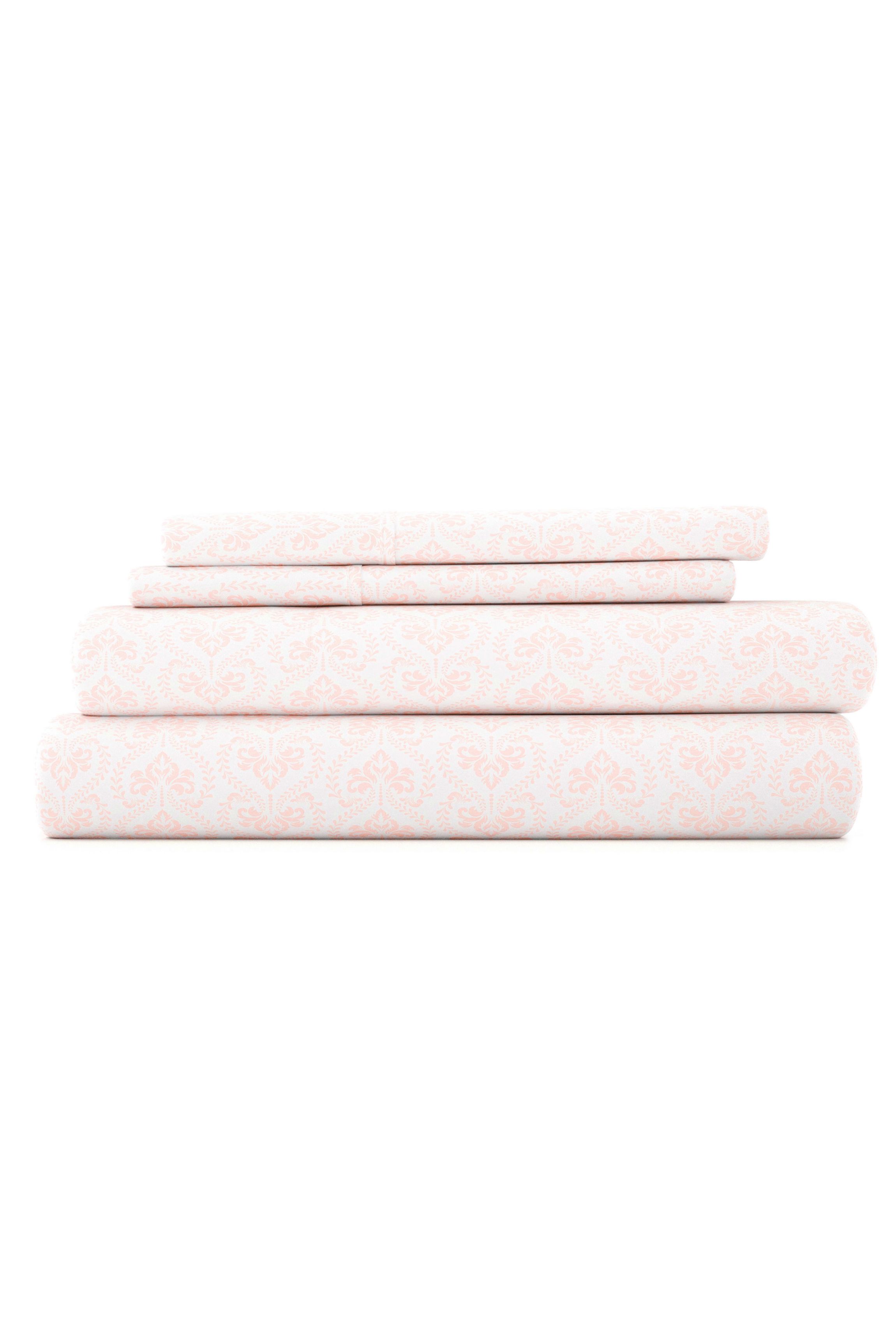 Sheet Set 4-Piece Patterned Microfiber Classic Essentials Ultra Soft Bedding