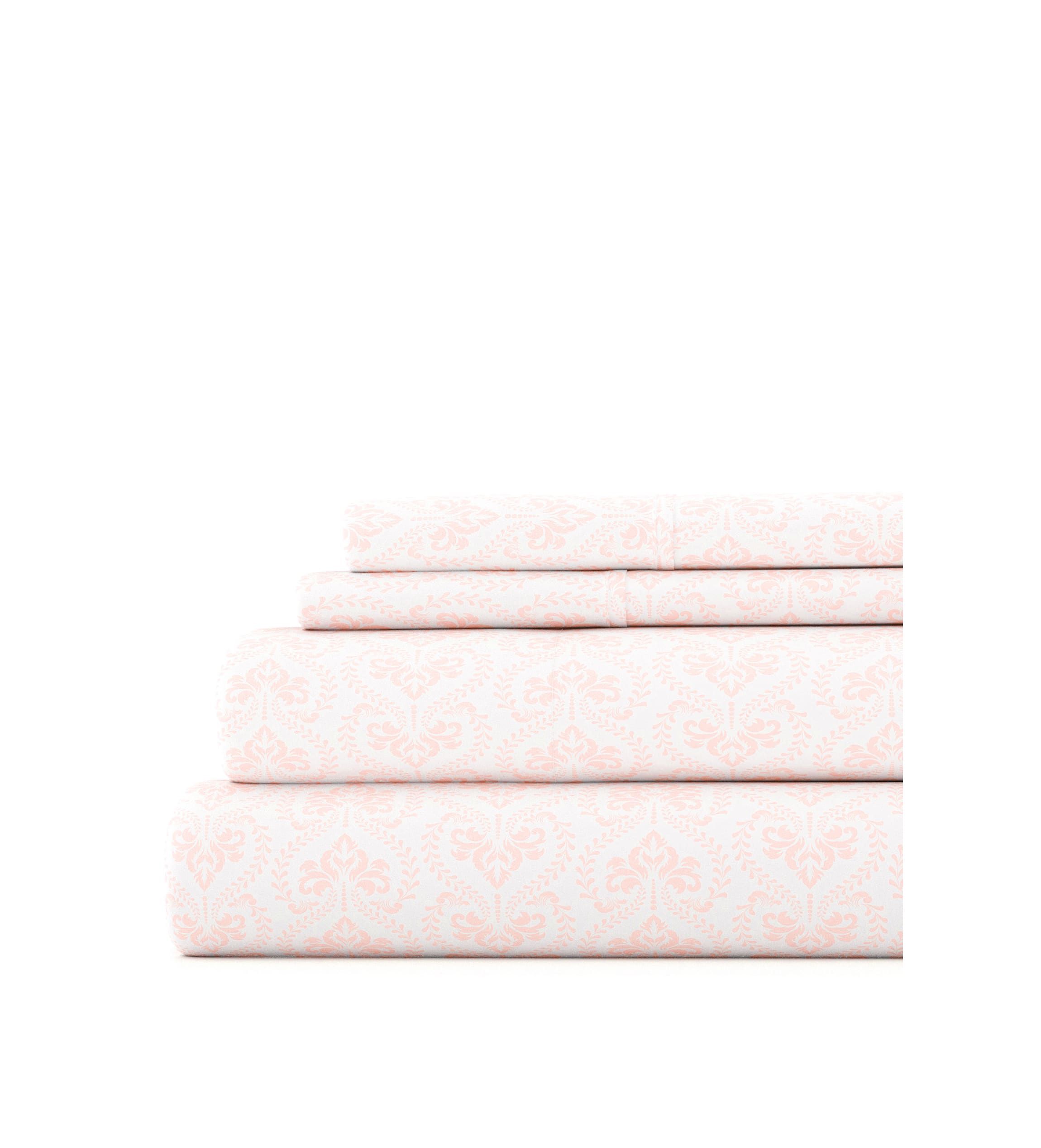 Sheet Set 4-Piece Patterned Microfiber Classic Essentials Ultra Soft Bedding