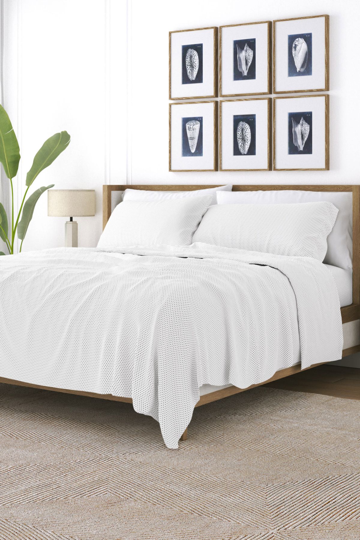 Sheet Set 3-Piece Patterned Microfiber Dots & Stripes Ultra Soft Bedding