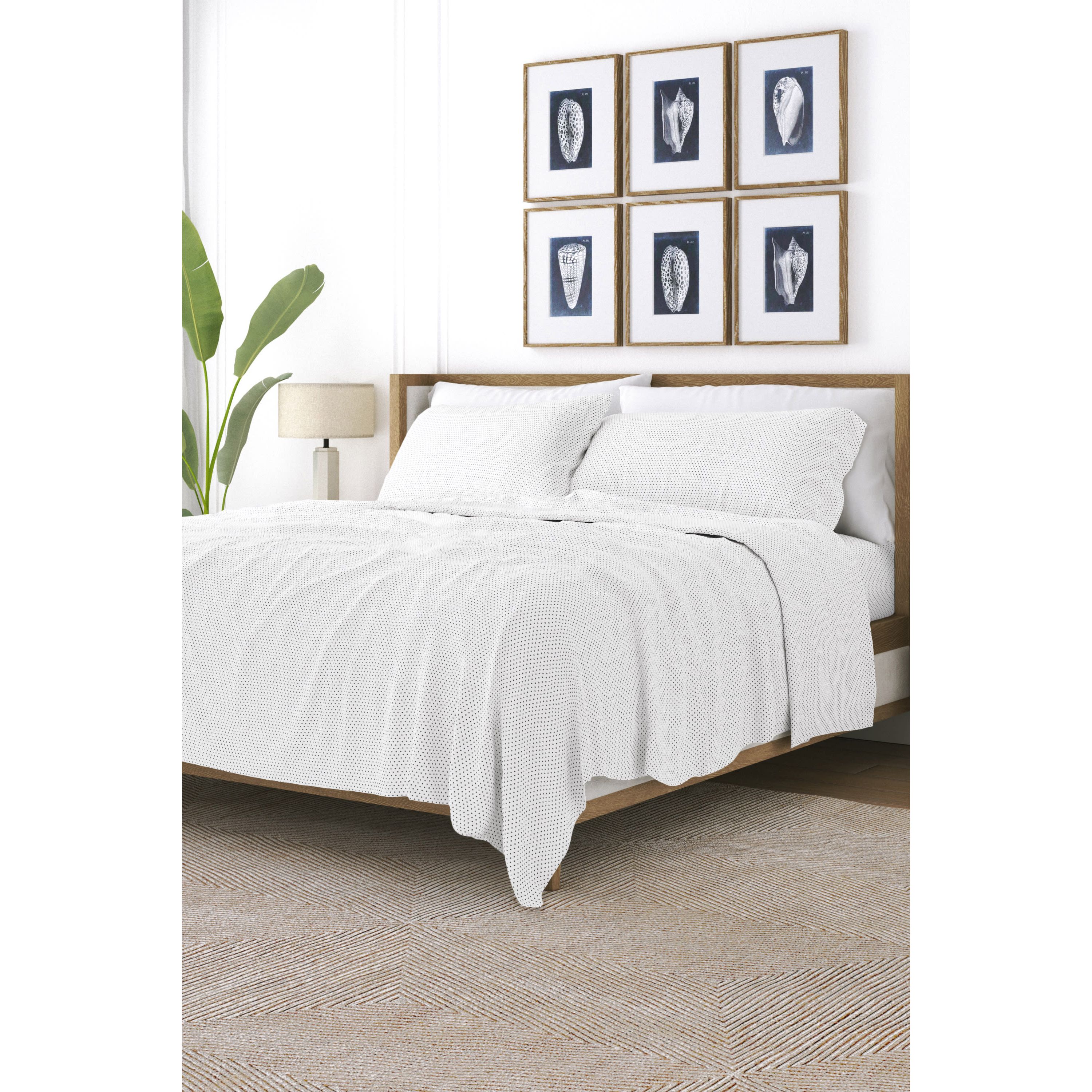 Sheet Set 3-Piece Patterned Microfiber Dots & Stripes Ultra Soft Bedding