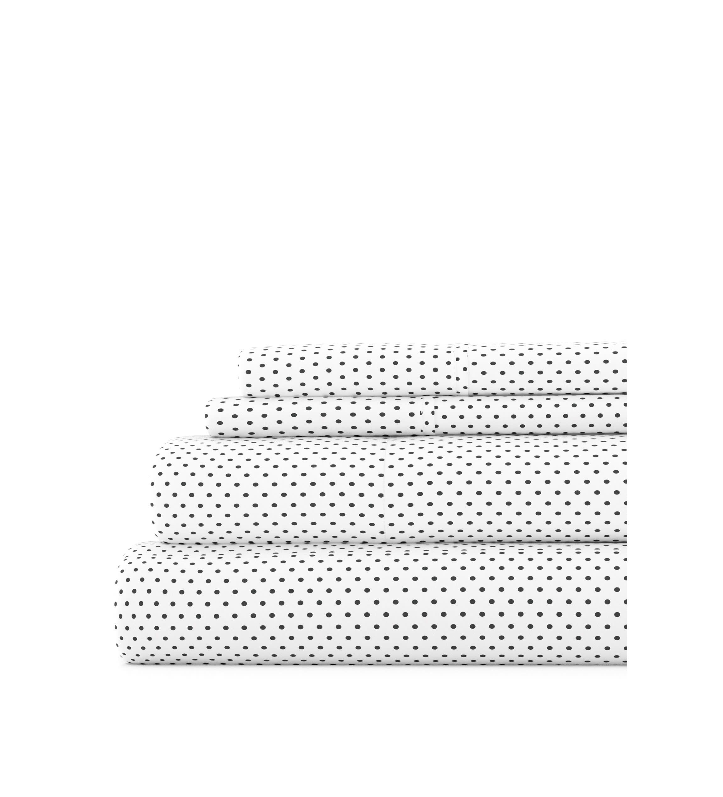 Sheet Set 3-Piece Patterned Microfiber Dots & Stripes Ultra Soft Bedding