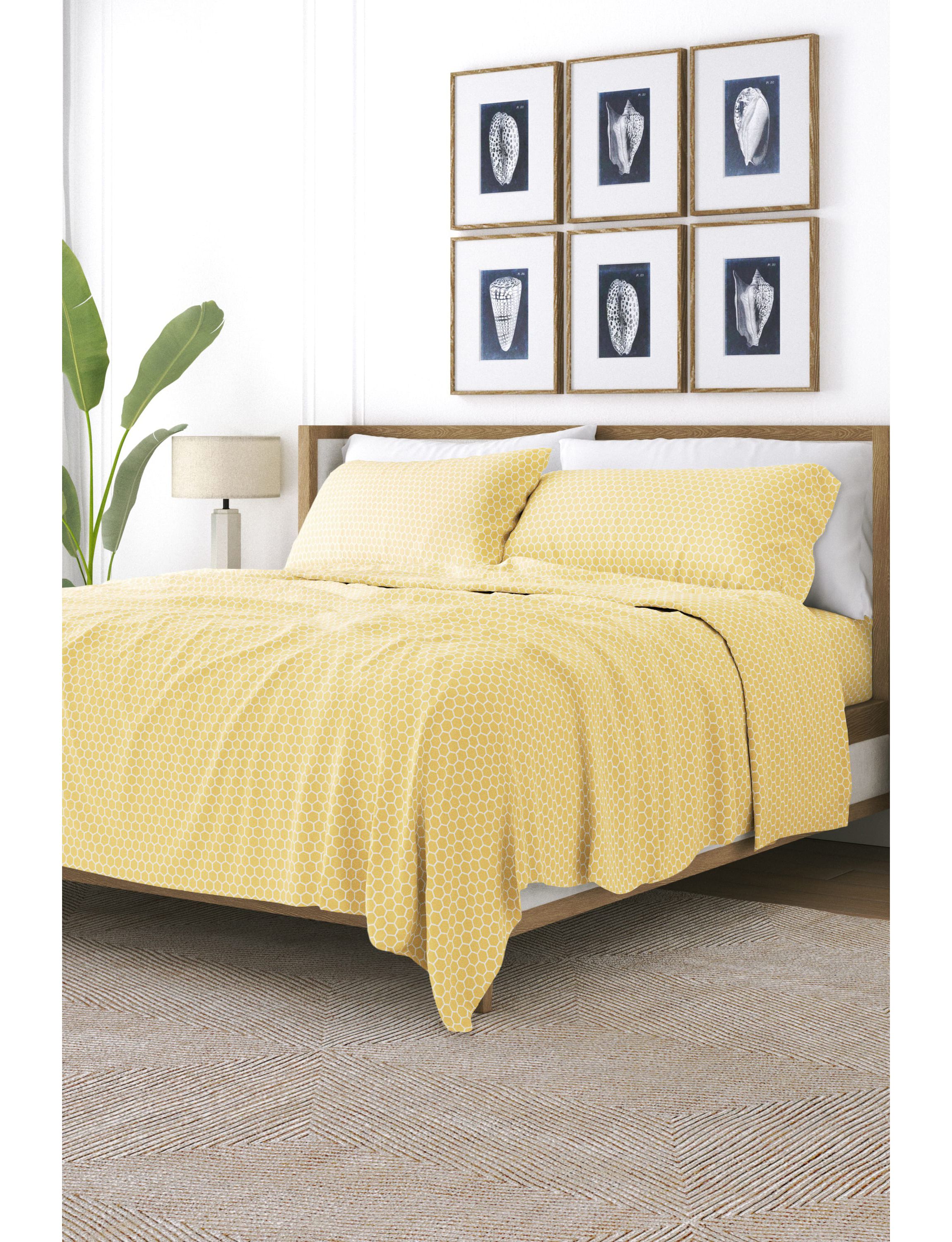Sheet Set 4-Piece Patterned Microfiber Geometric Ultra Soft Bedding