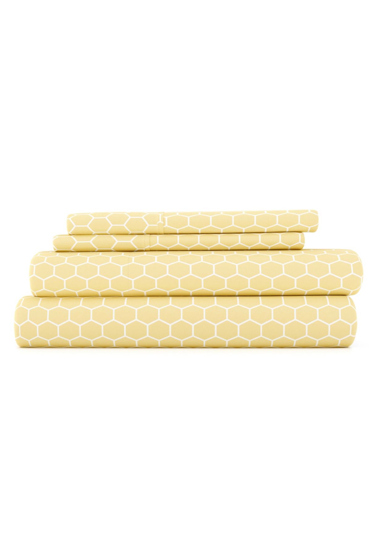 Sheet Set 4-Piece Patterned Microfiber Geometric Ultra Soft Bedding