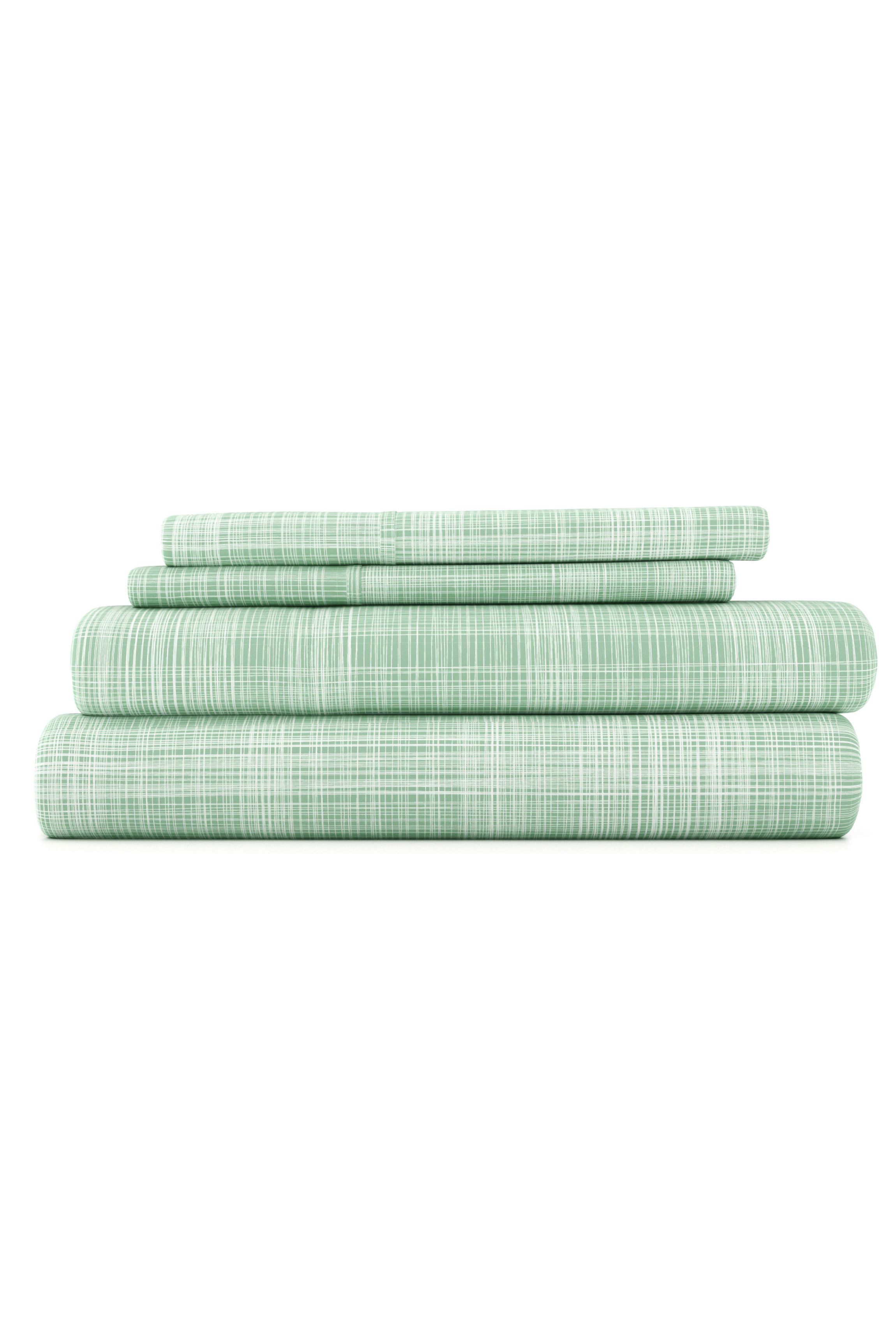 Sheet Set 3-Piece Patterned Microfiber Modern Elegance Ultra Soft Bedding