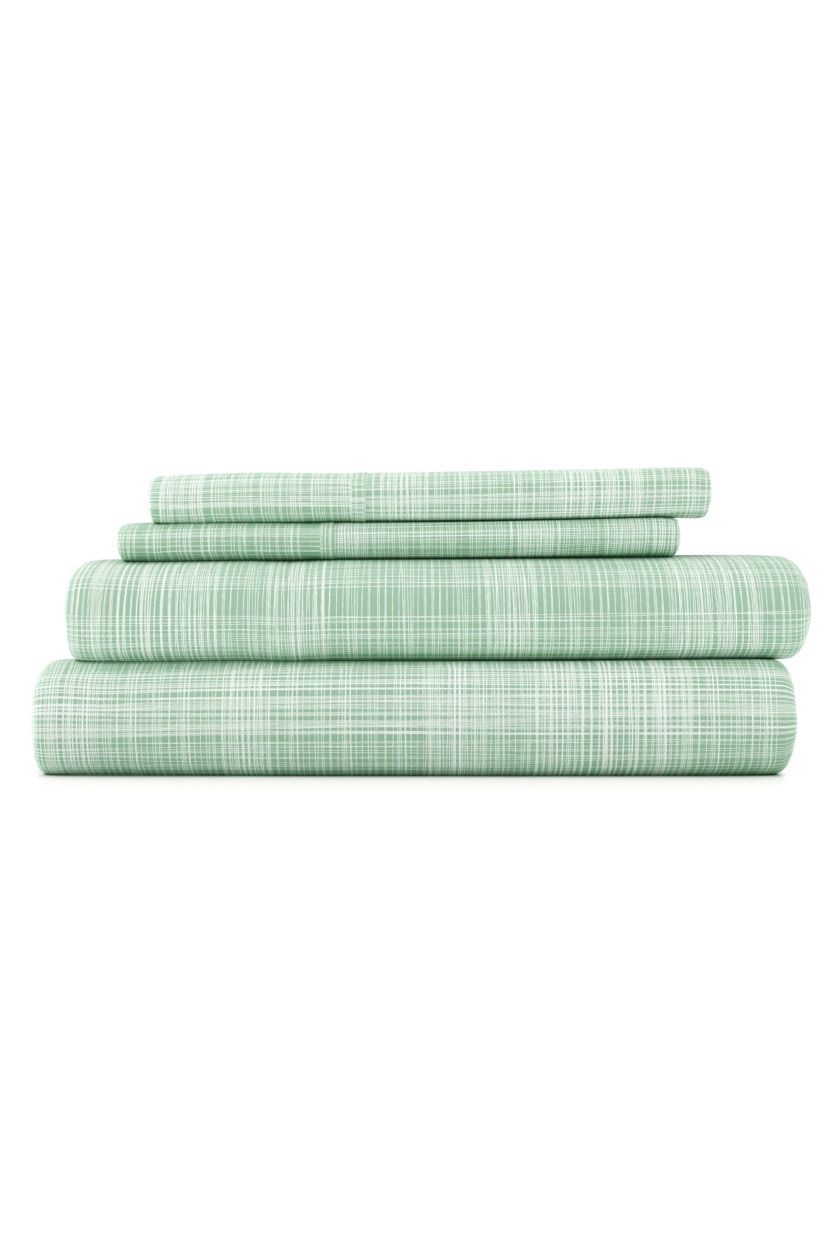 Sheet Set 3-Piece Patterned Microfiber Modern Elegance Ultra Soft Bedding