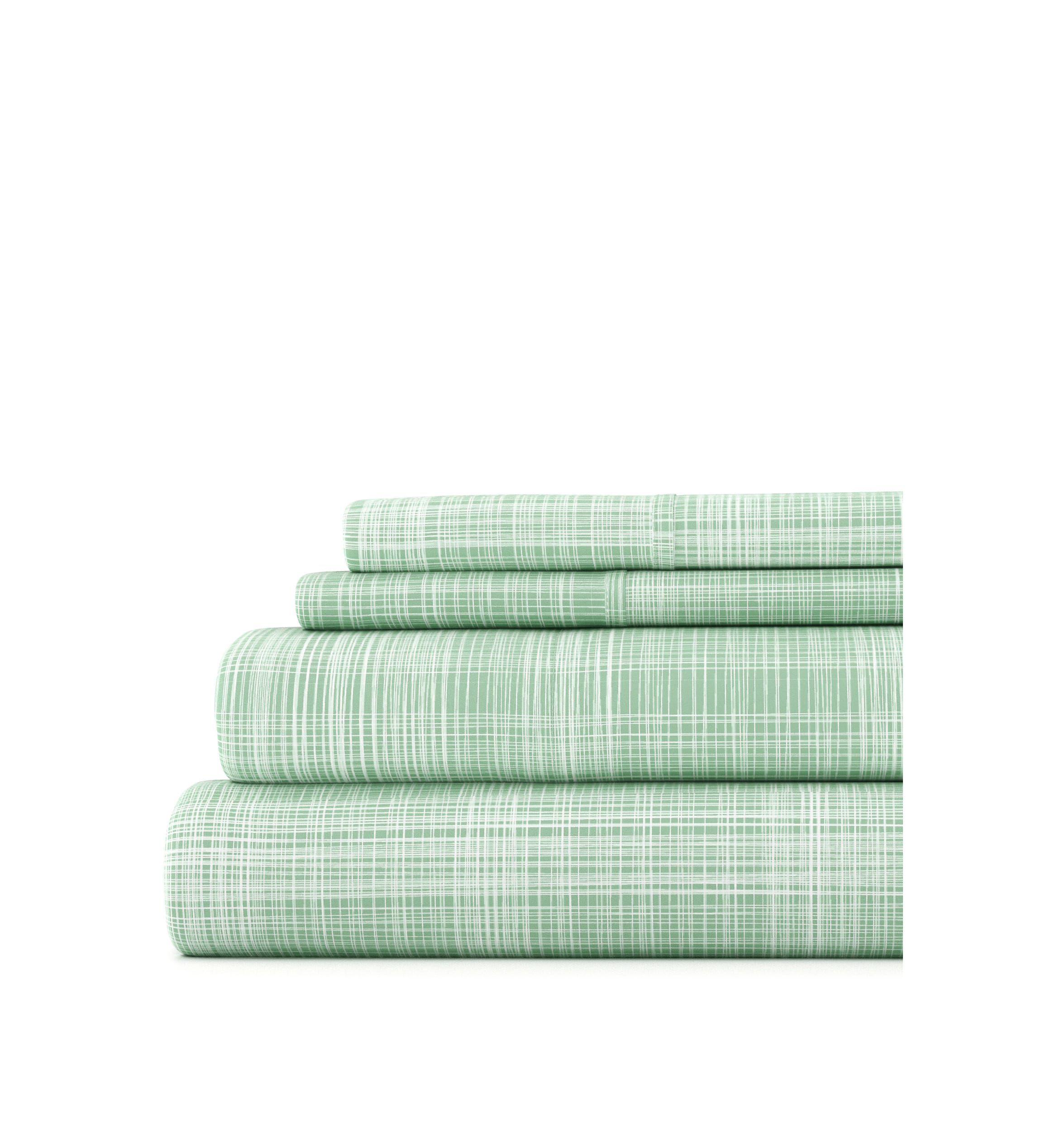 Sheet Set 3-Piece Patterned Microfiber Modern Elegance Ultra Soft Bedding