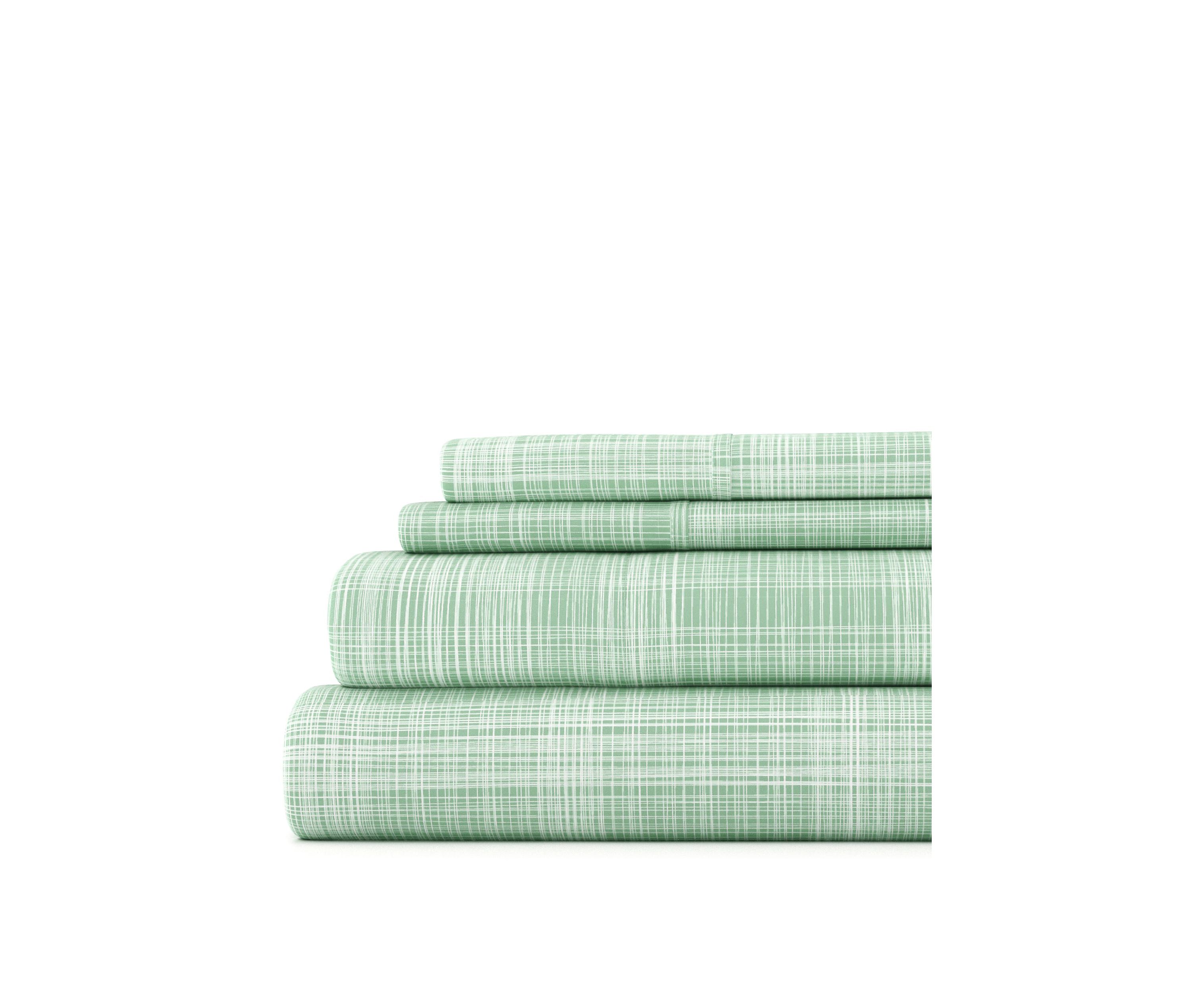 Sheet Set 3-Piece Patterned Microfiber Modern Elegance Ultra Soft Bedding