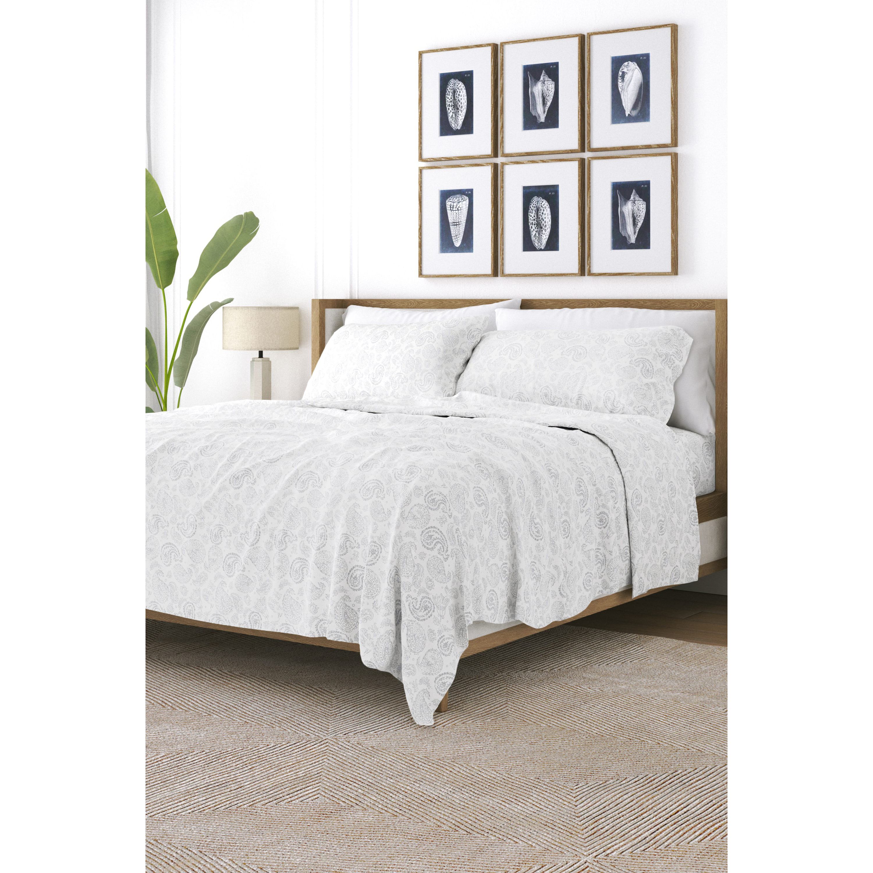 Sheet Set 4-Piece Patterned Microfiber Classic Essentials Ultra Soft Bedding
