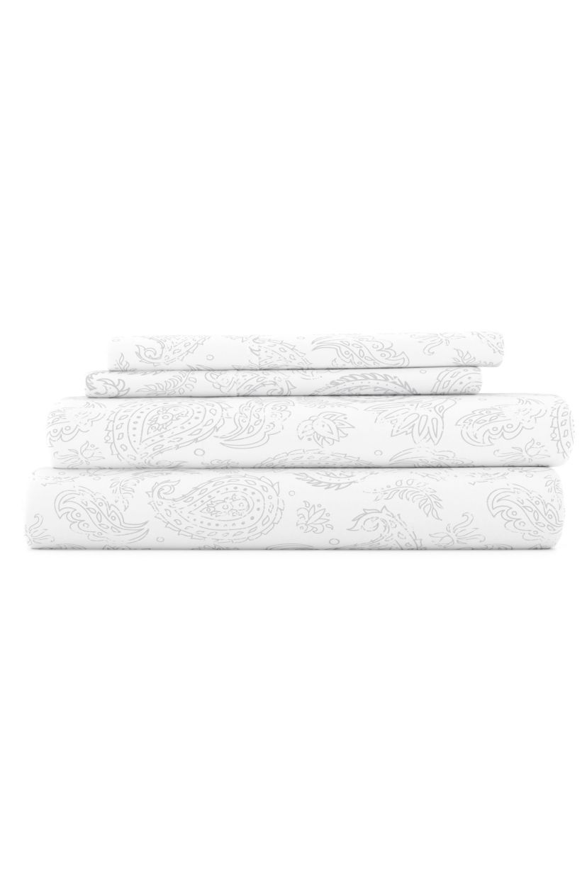 Sheet Set 4-Piece Patterned Microfiber Classic Essentials Ultra Soft Bedding