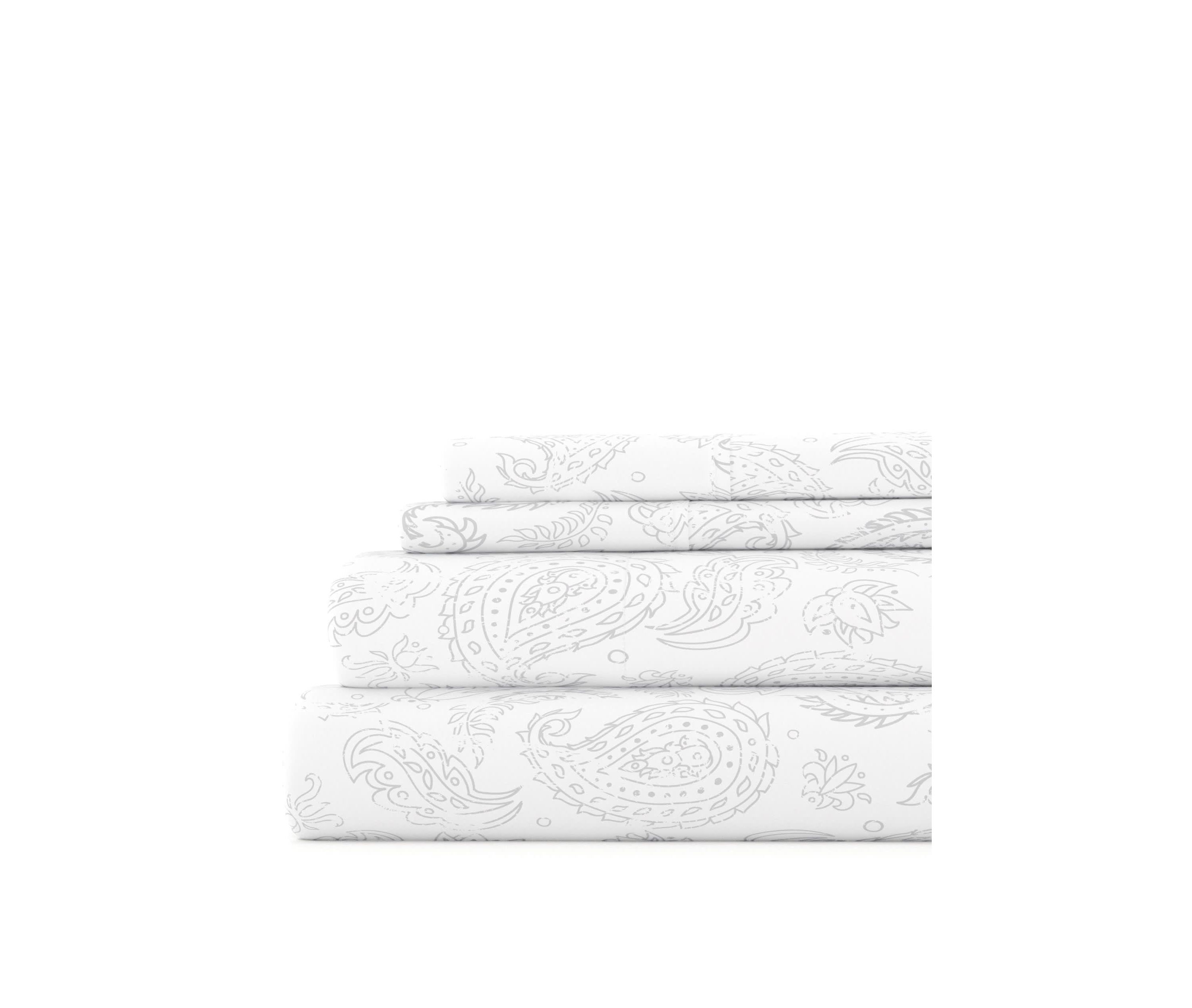 Sheet Set 4-Piece Patterned Microfiber Classic Essentials Ultra Soft Bedding