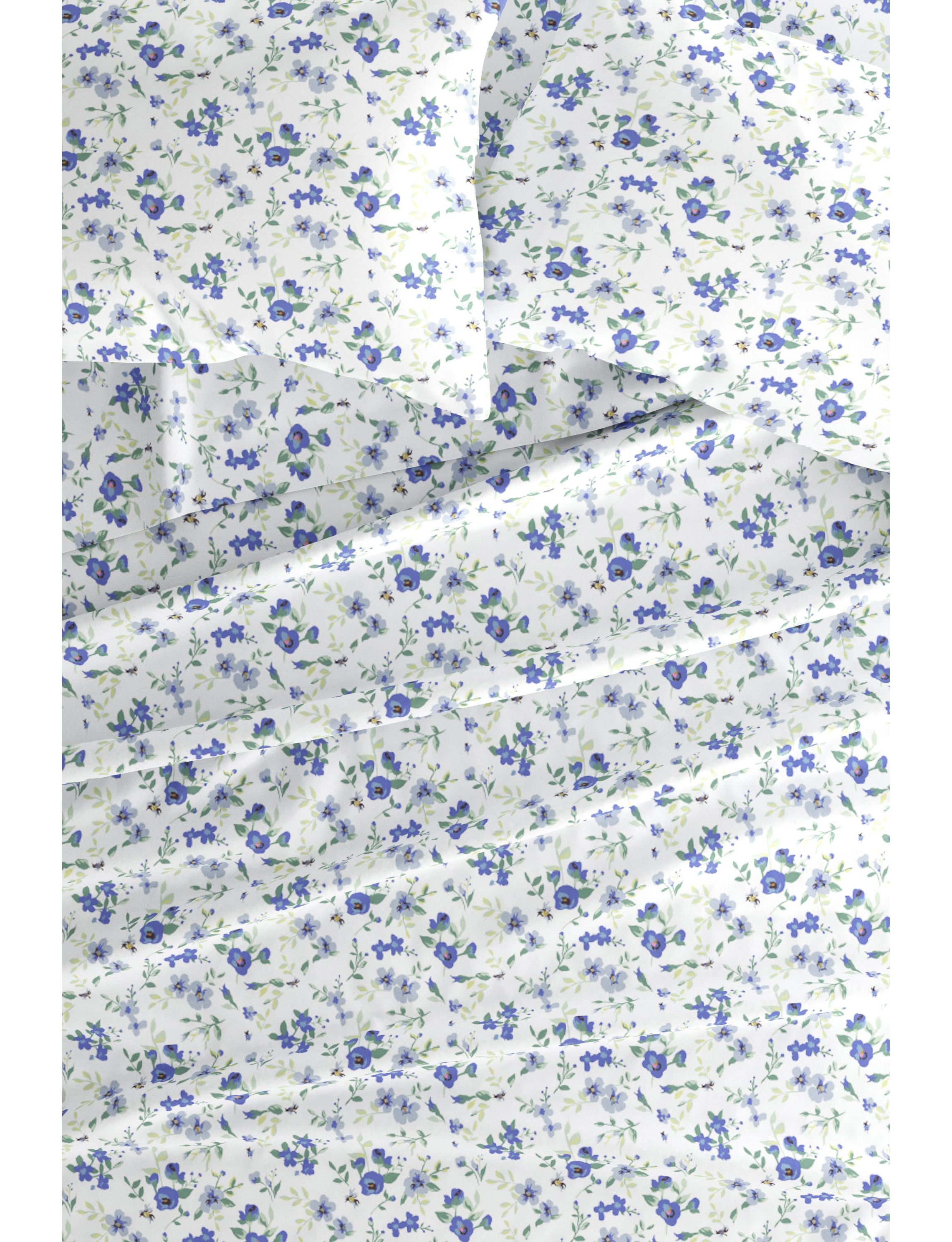 Sheet Set 4-Piece Patterned Microfiber Garden Farmhouse Ultra Soft Bedding