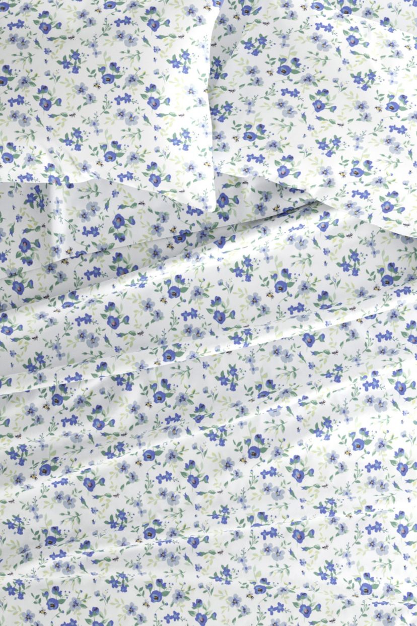 Sheet Set 4-Piece Patterned Microfiber Garden Farmhouse Ultra Soft Bedding