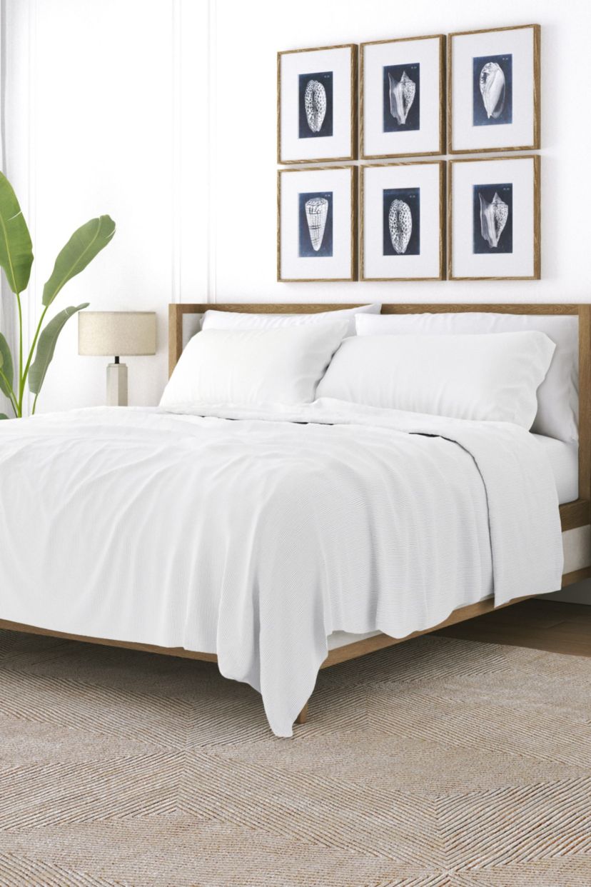 Sheet Set 4-Piece Patterned Microfiber Dots & Stripes Ultra Soft Bedding