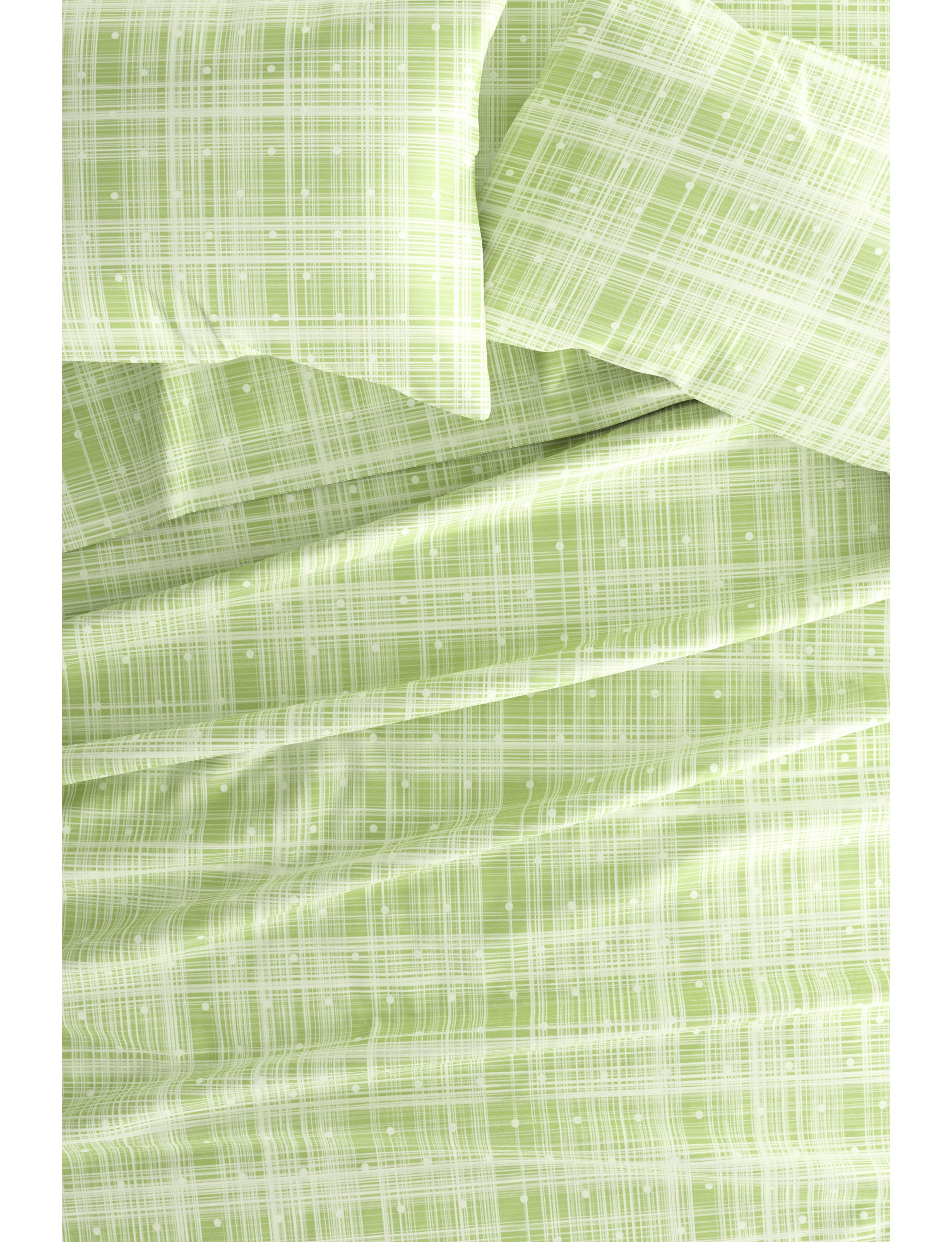 4-Piece Patterned Microfiber Dots and Stripes Ultra Soft Sheet Set