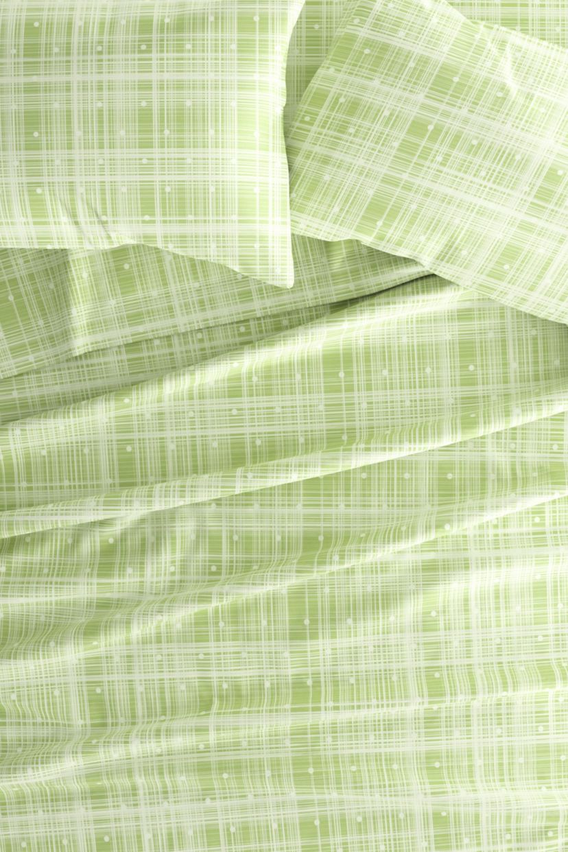 4-Piece Patterned Microfiber Dots and Stripes Ultra Soft Sheet Set