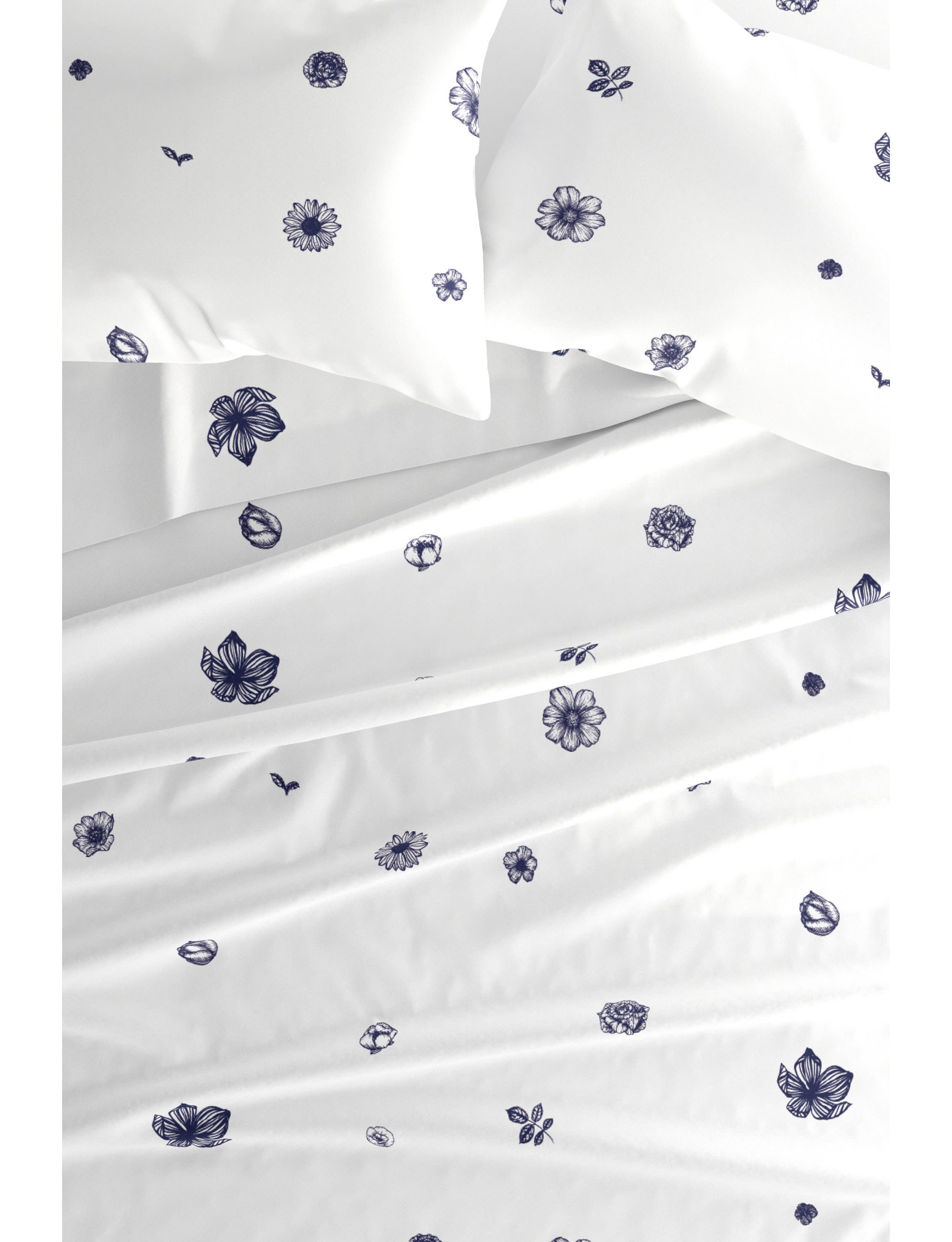Sheet Set 4-Piece Patterned Microfiber Garden Farmhouse Ultra Soft Bedding